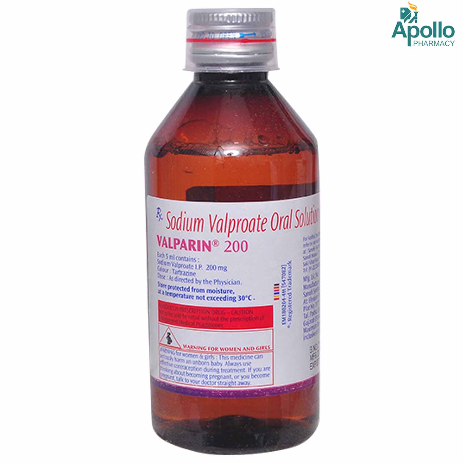 Valparin 200 Delicious Pineapple Oral Solution 200 ml, Pack of 1 Solution Valparin 200 Delicious Pineapple Oral Solution 200 ml, Pack of 1 Solution