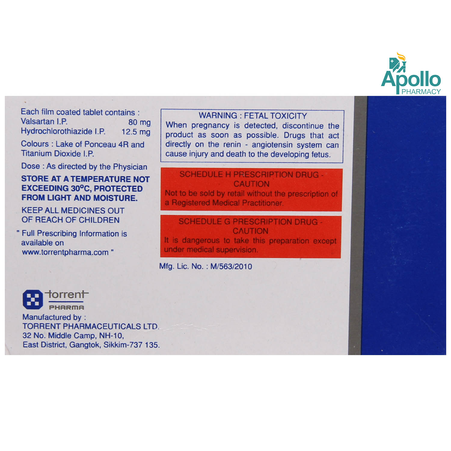 Valzaar-H 80 mg Tablet 15's, Pack of 15 Valzaar-H 80 mg Tablet 15's, Pack of 15