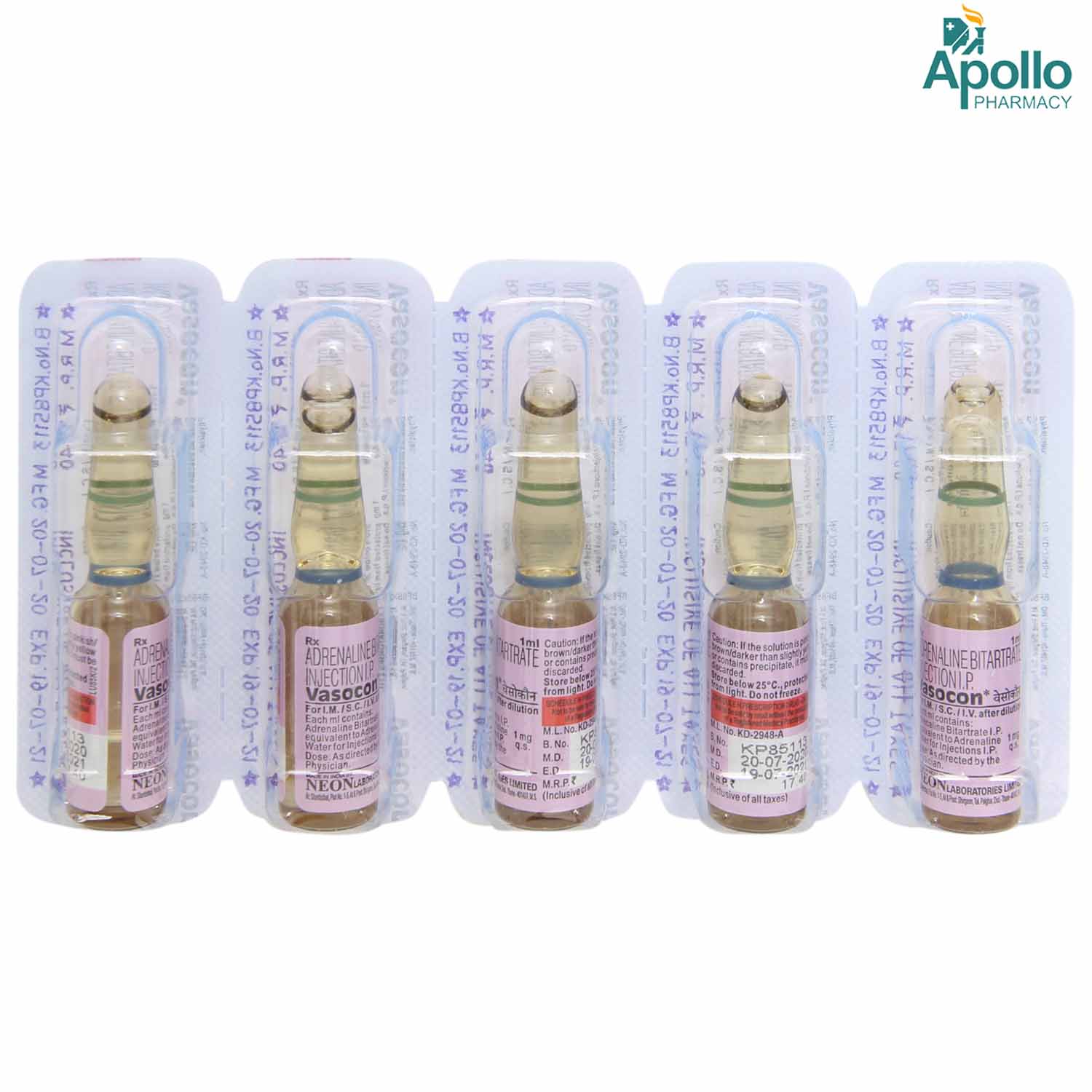 Vasocon Injection 1 ml, Pack of 1 Injection Vasocon Injection 1 ml, Pack of 1 Injection