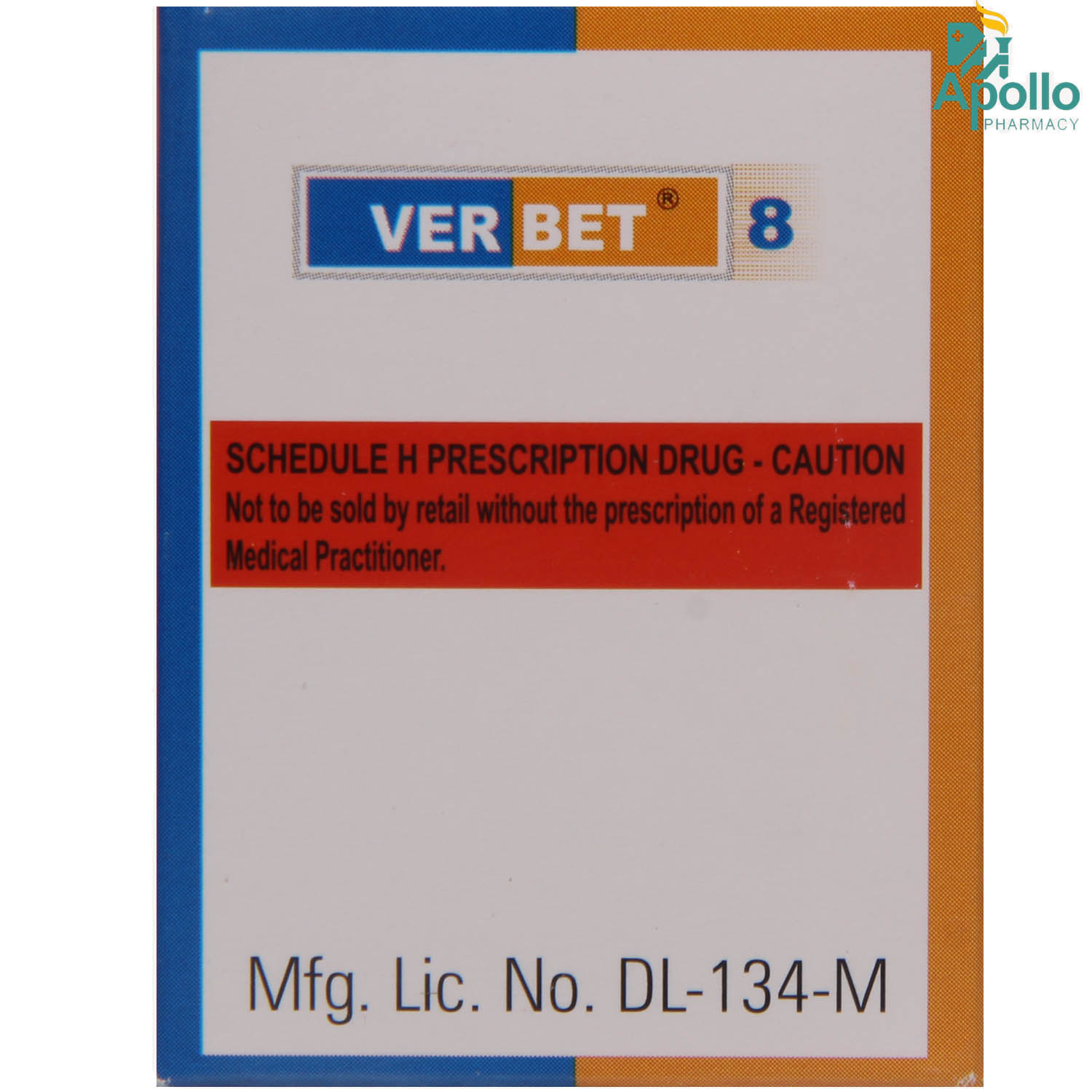 Verbet 8 Tablet 10's, Pack of 10 TABLETS Verbet 8 Tablet 10's, Pack of 10 TABLETS