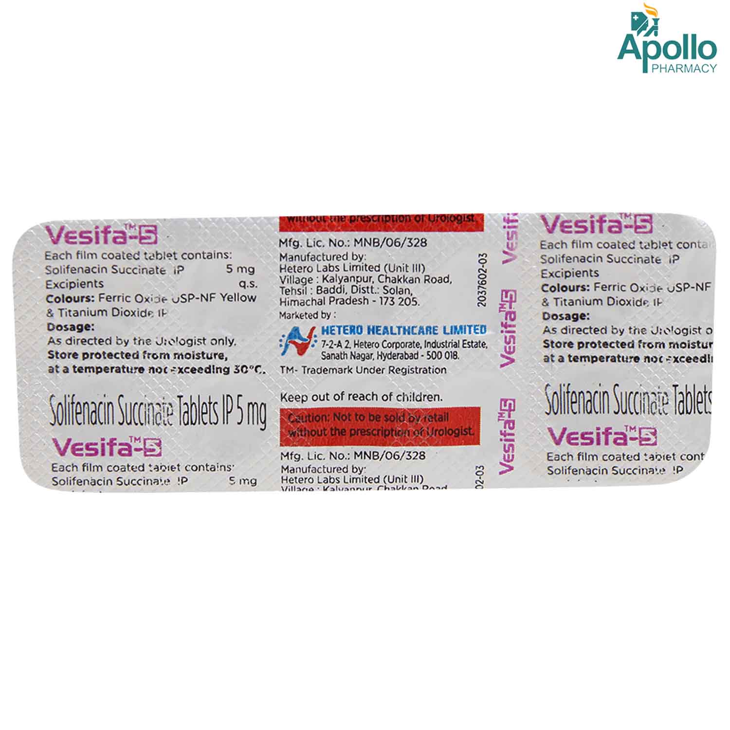 Vesifa-5 Tablet10's, Pack of 10 TabletS Vesifa-5 Tablet10's, Pack of 10 TabletS