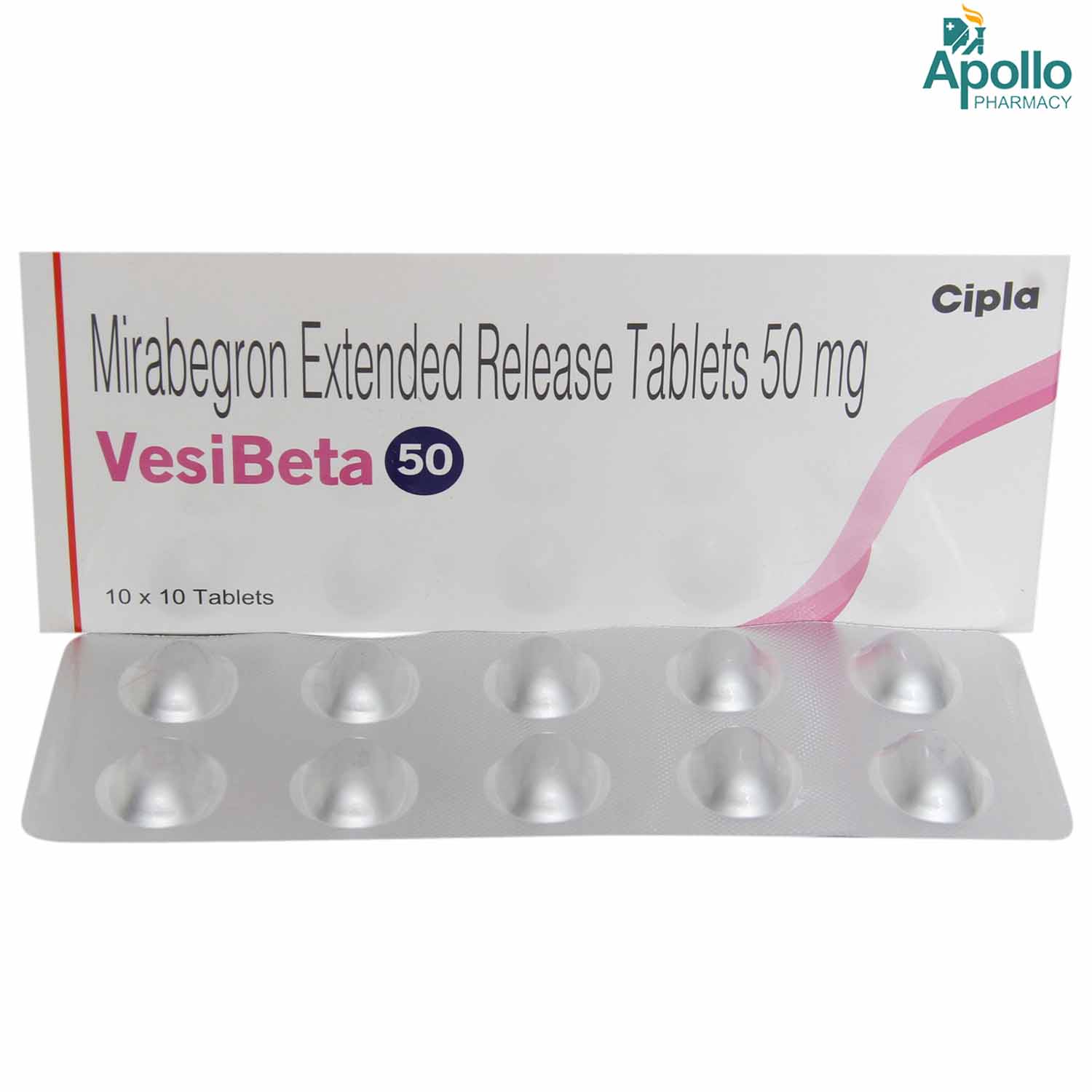 Vesibeta 50 ER Tablet 10's, Pack of 10 TABLET ERS Vesibeta 50 ER Tablet 10's, Pack of 10 TABLET ERS