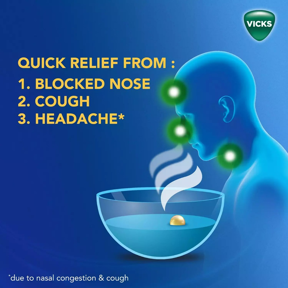 Vicks VapoRub Steam Pods, 4 Capsules, Pack of 1 Vicks VapoRub Steam Pods, 4 Capsules, Pack of 1