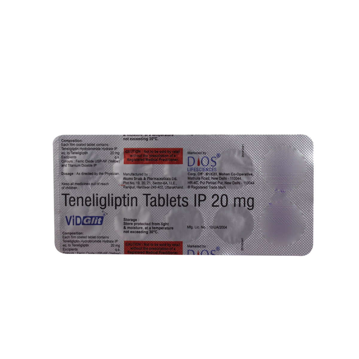 Vidglit Tablet 10's, Pack of 10 TabletS Vidglit Tablet 10's, Pack of 10 TabletS