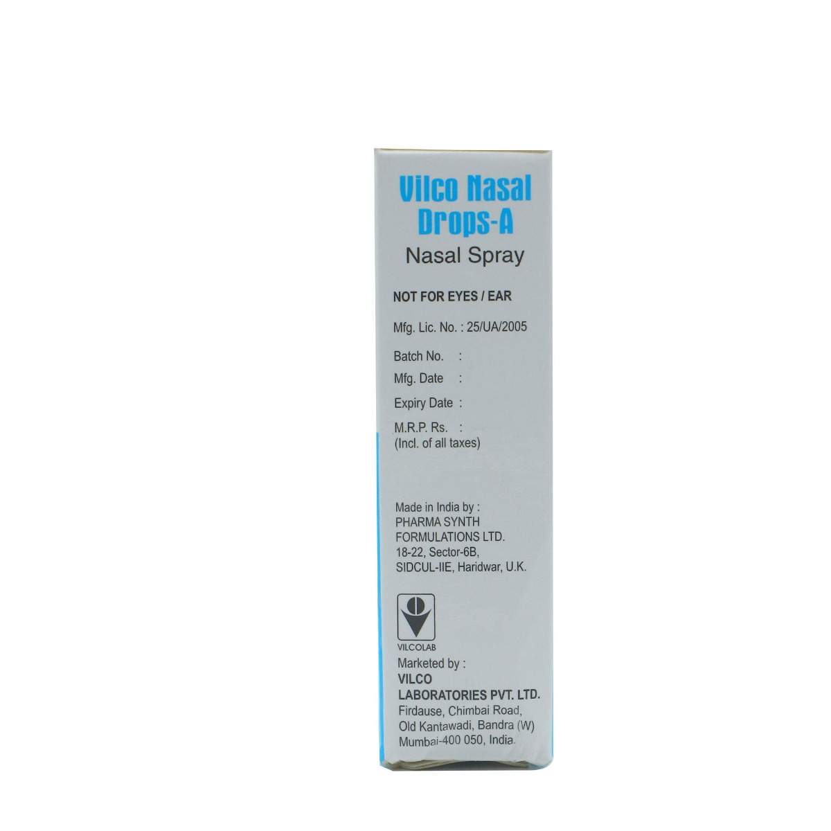 Vilco Nasal Drops 10 ml, Pack of 1 NASAL DROPS Vilco Nasal Drops 10 ml, Pack of 1 NASAL DROPS
