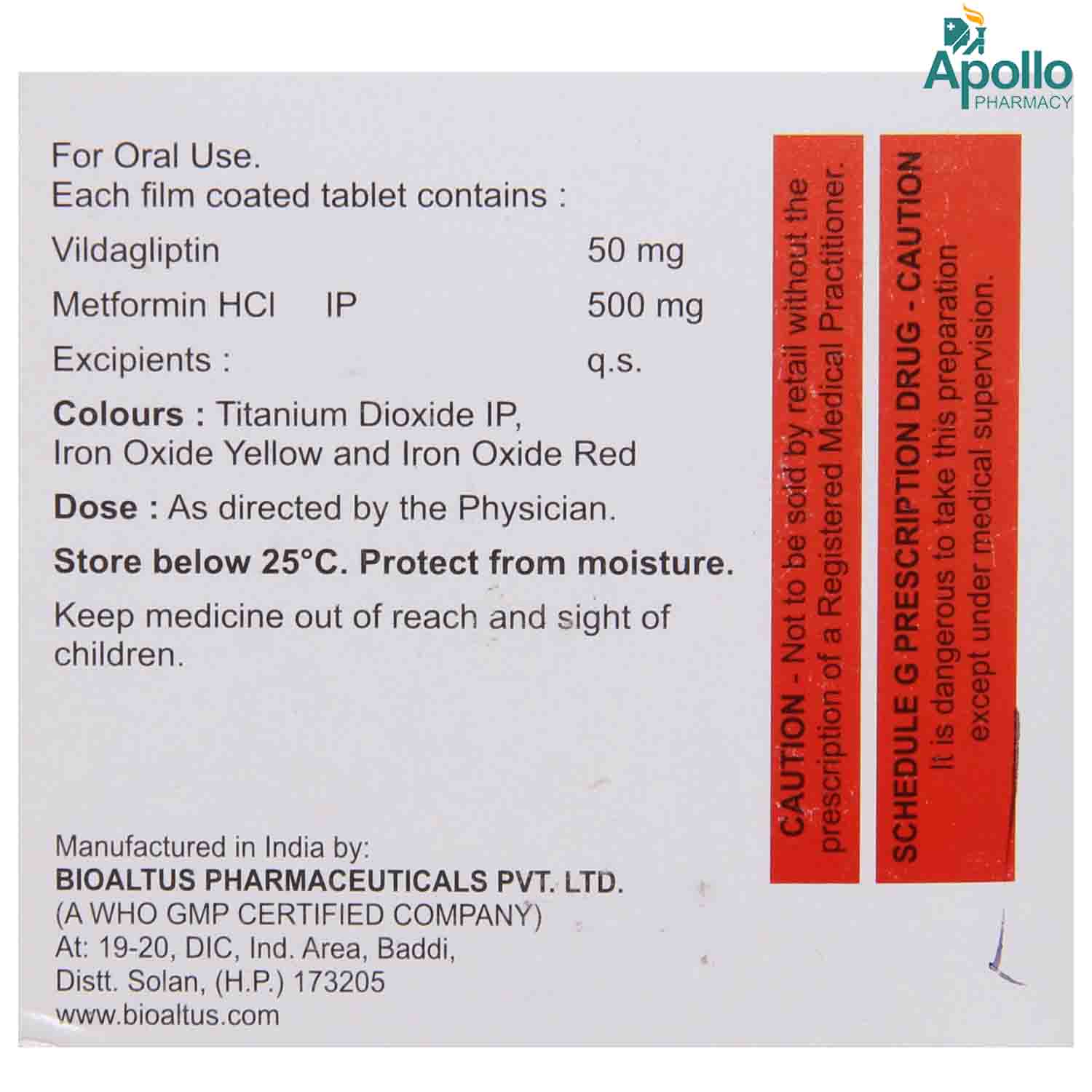 Vildaday-M 50/500 Tablet 10's, Pack of 10 TABLETS Vildaday-M 50/500 Tablet 10's, Pack of 10 TABLETS