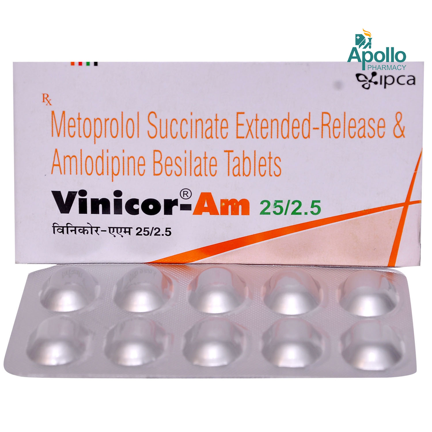 Vinicor-AM 25 mg/2.5 mg Tablet 10's, Pack of 10 TABLETS Vinicor-AM 25 mg/2.5 mg Tablet 10's, Pack of 10 TABLETS