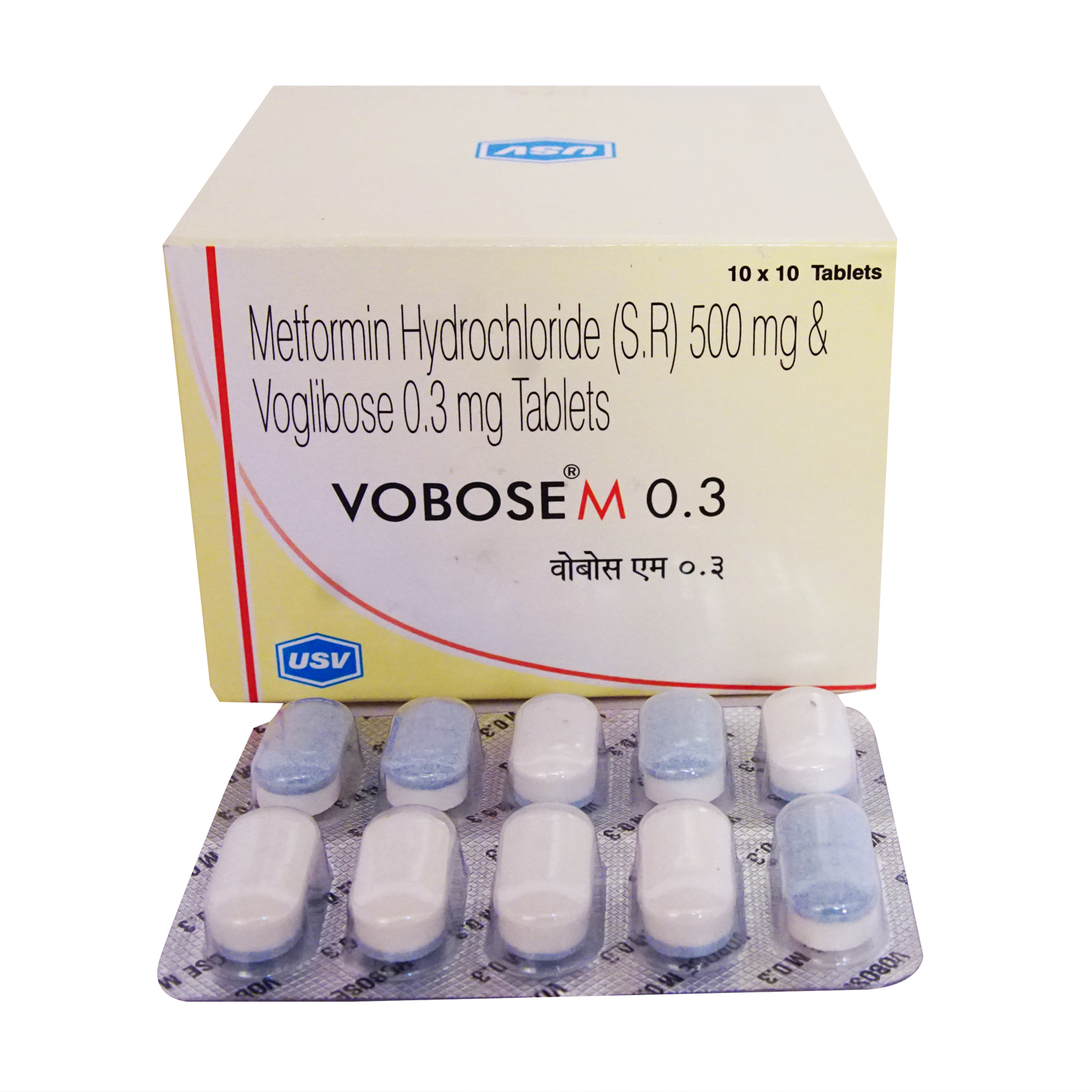 Vobose M 0.3 Tablet 10's, Pack of 10 Vobose M 0.3 Tablet 10's, Pack of 10