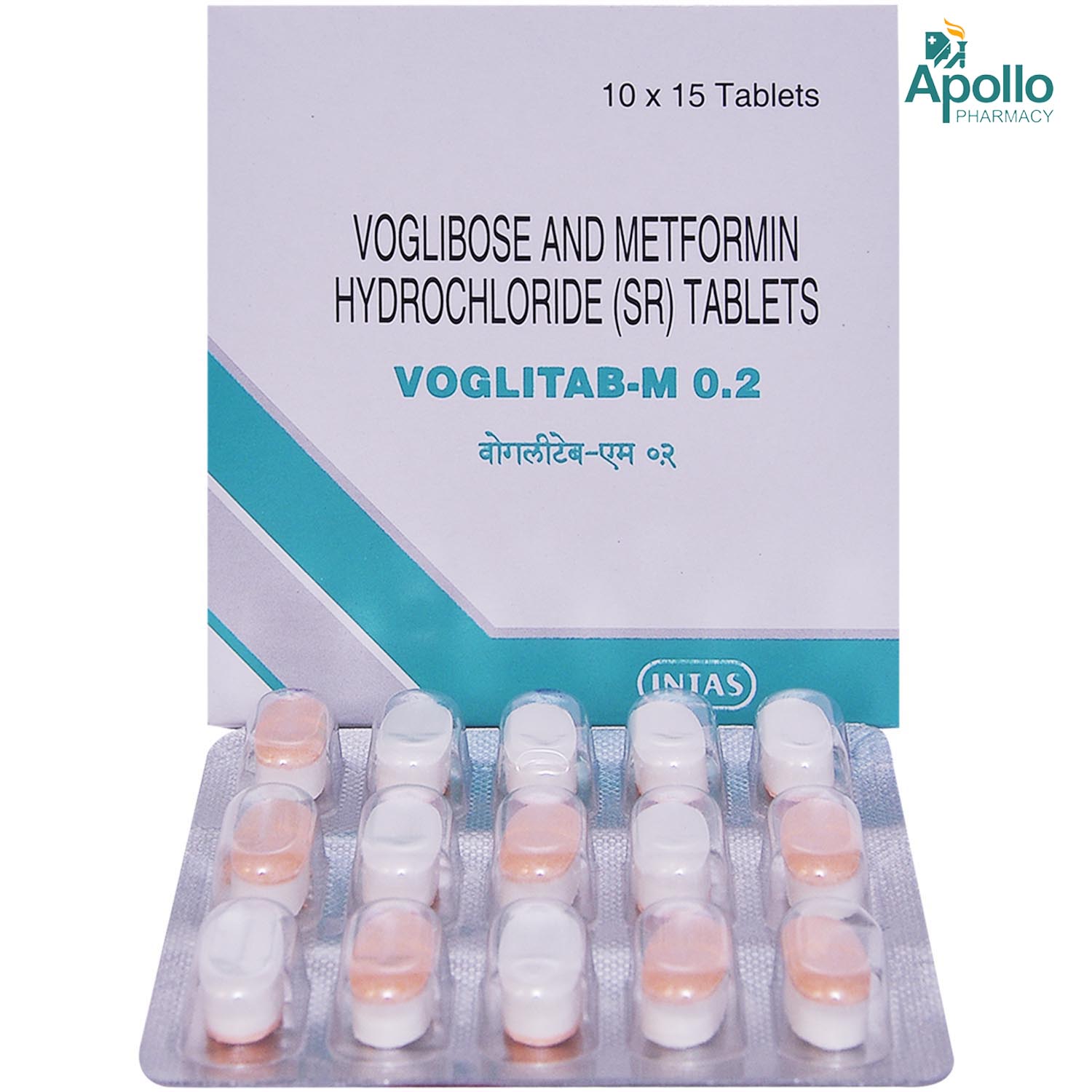 Voglitab M 0.2 Tablet 15's, Pack of 15 Voglitab M 0.2 Tablet 15's, Pack of 15
