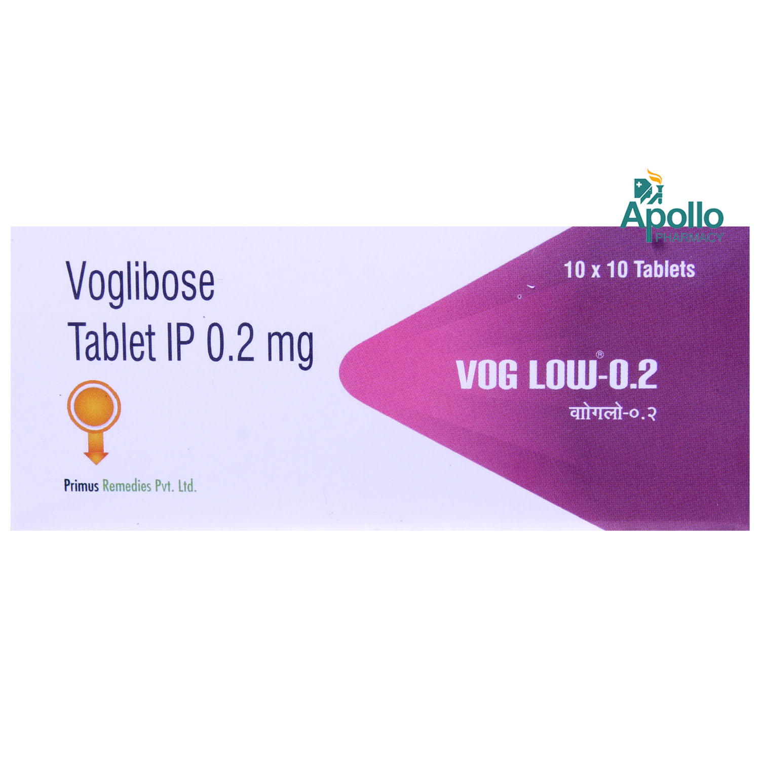 Vog Low-0.2 Tablet 10's, Pack of 10 TabletS Vog Low-0.2 Tablet 10's, Pack of 10 TabletS