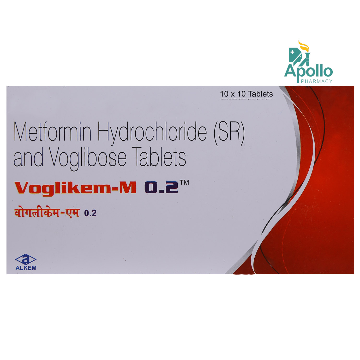 Voglikem-M 0.2 Tablet 10's, Pack of 10 Voglikem-M 0.2 Tablet 10's, Pack of 10