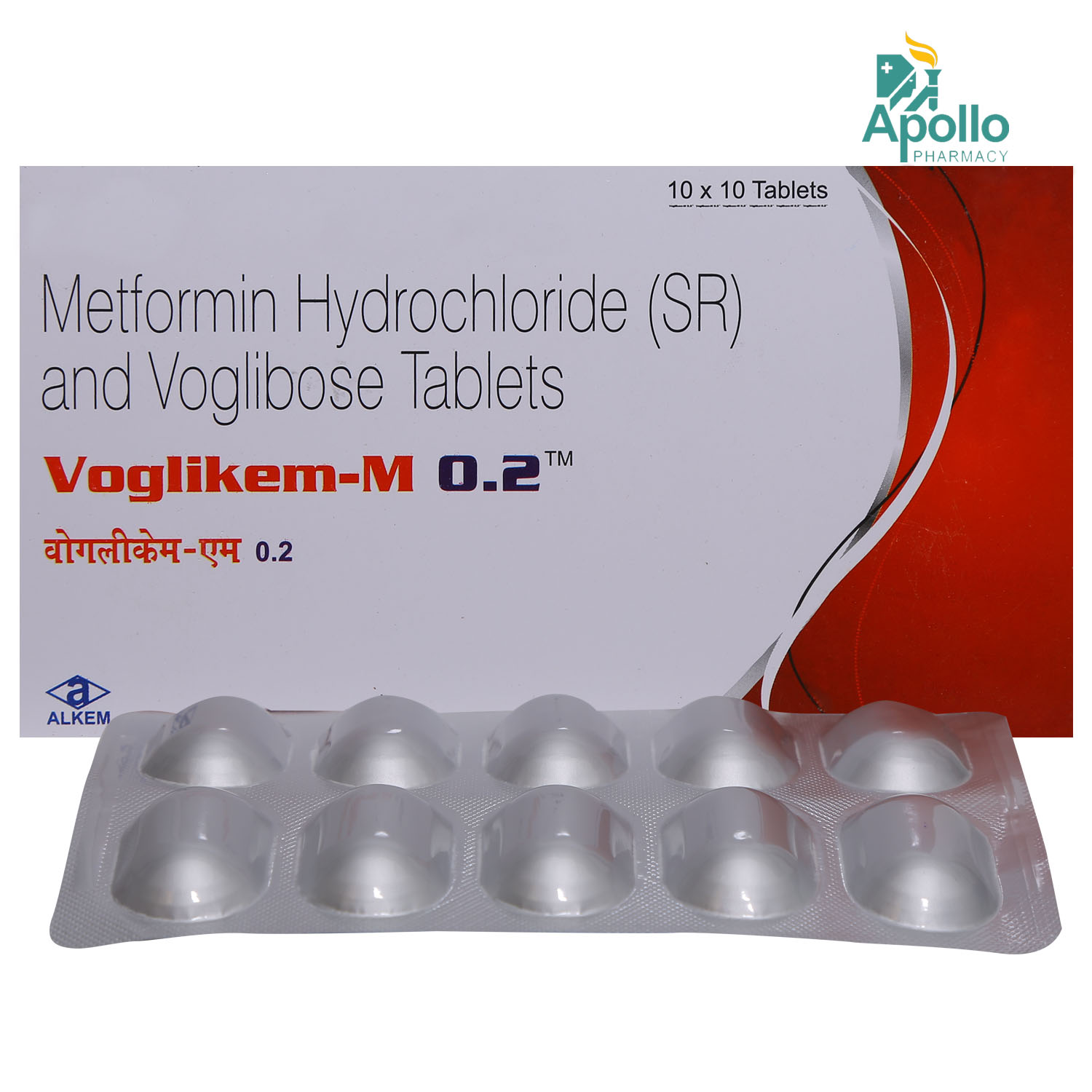 Voglikem-M 0.2 Tablet 10's, Pack of 10 Voglikem-M 0.2 Tablet 10's, Pack of 10