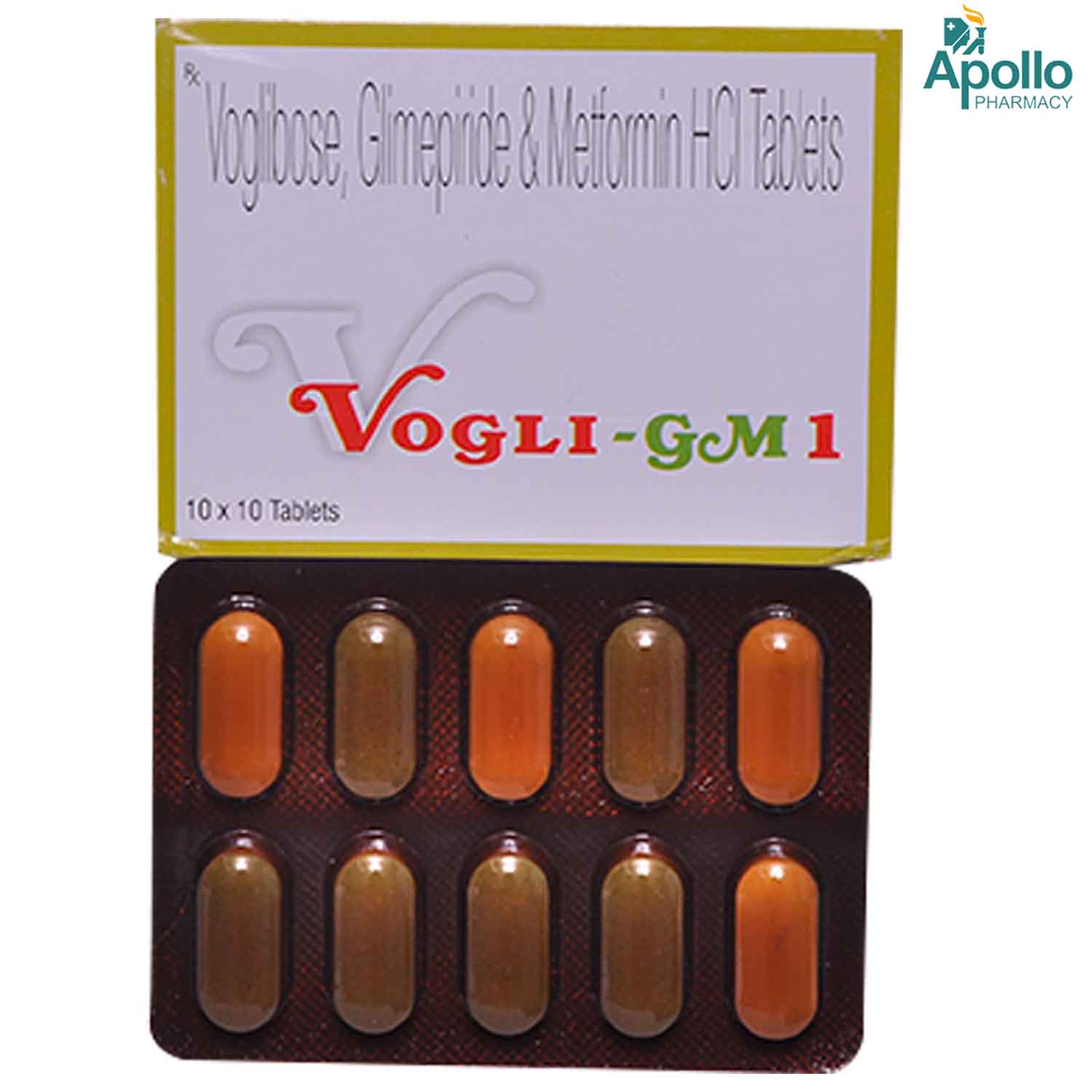 Vogli GM 1 Tablet 10's, Pack of 10 TABLETS Vogli GM 1 Tablet 10's, Pack of 10 TABLETS