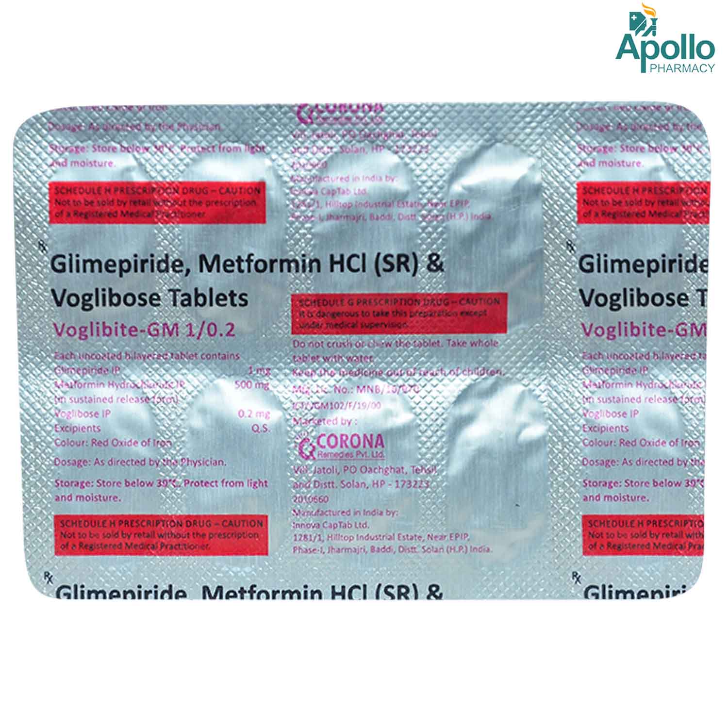 Voglibite-GM 1/0.2 Tablet 10's, Pack of 10 TABLETS Voglibite-GM 1/0.2 Tablet 10's, Pack of 10 TABLETS