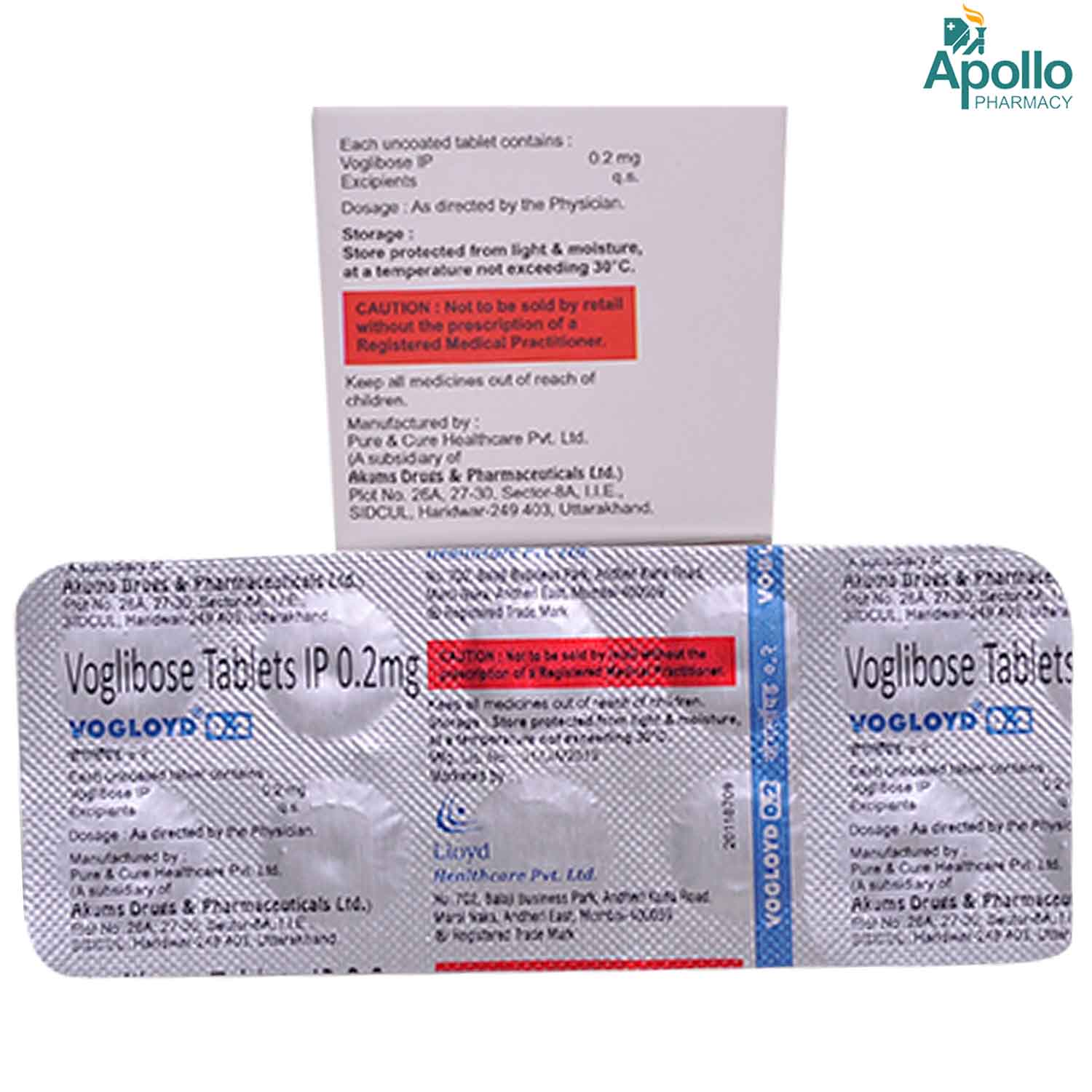 Vogloyd 0.2 Tablet 10's, Pack of 10 TABLETS Vogloyd 0.2 Tablet 10's, Pack of 10 TABLETS