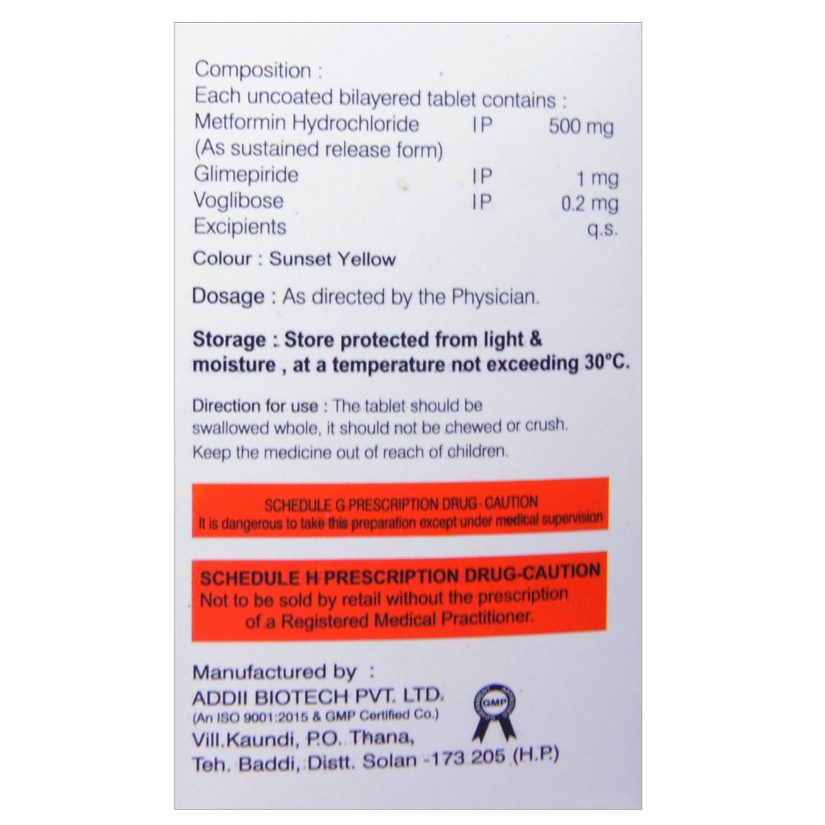 VOGLEAD GM 1MG TABLET 10'S, Pack of 10 VOGLEAD GM 1MG TABLET 10'S, Pack of 10