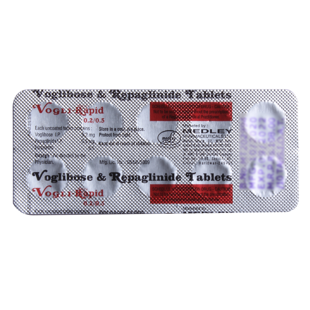Vogli-Rapid 0.2 mg/0.5 mg Tablet 10's, Pack of 10 Vogli-Rapid 0.2 mg/0.5 mg Tablet 10's, Pack of 10