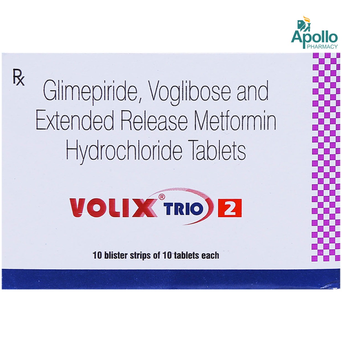 Volix Trio 2 Tablet 10's, Pack of 10 TABLETS Volix Trio 2 Tablet 10's, Pack of 10 TABLETS