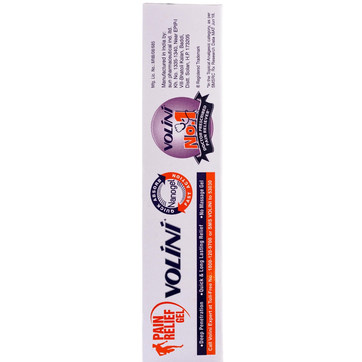 Volini Pain Relief Gel 100 gm, Pack of 1 Gel Volini Pain Relief Gel 100 gm, Pack of 1 Gel
