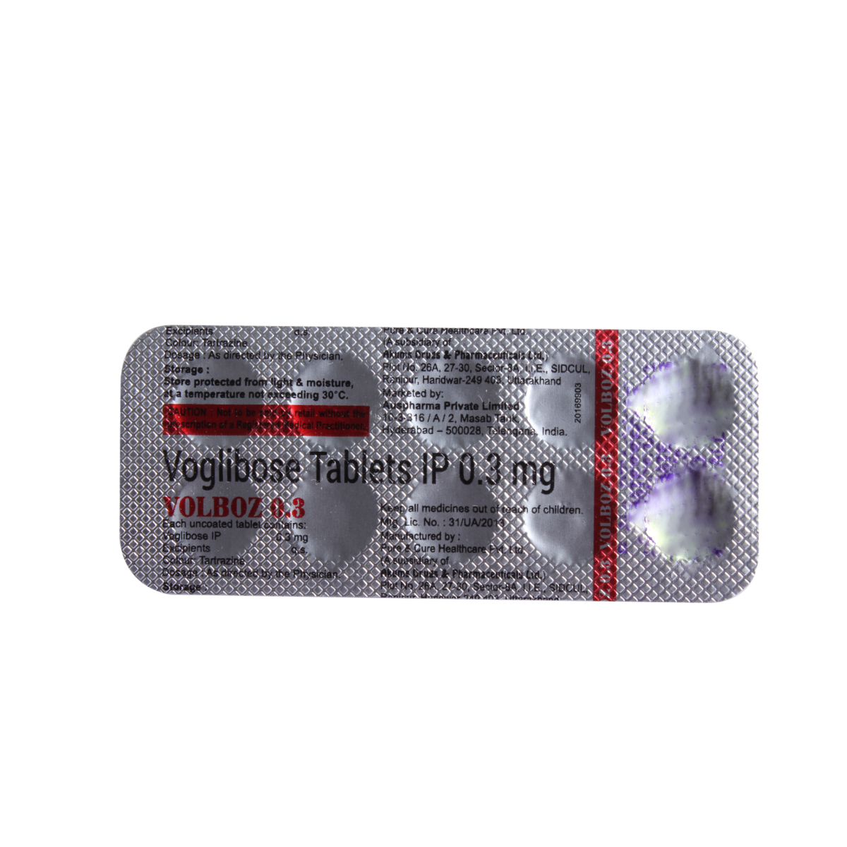 Volboz 0.3 Tablet 10's Volboz 0.3 Tablet 10's