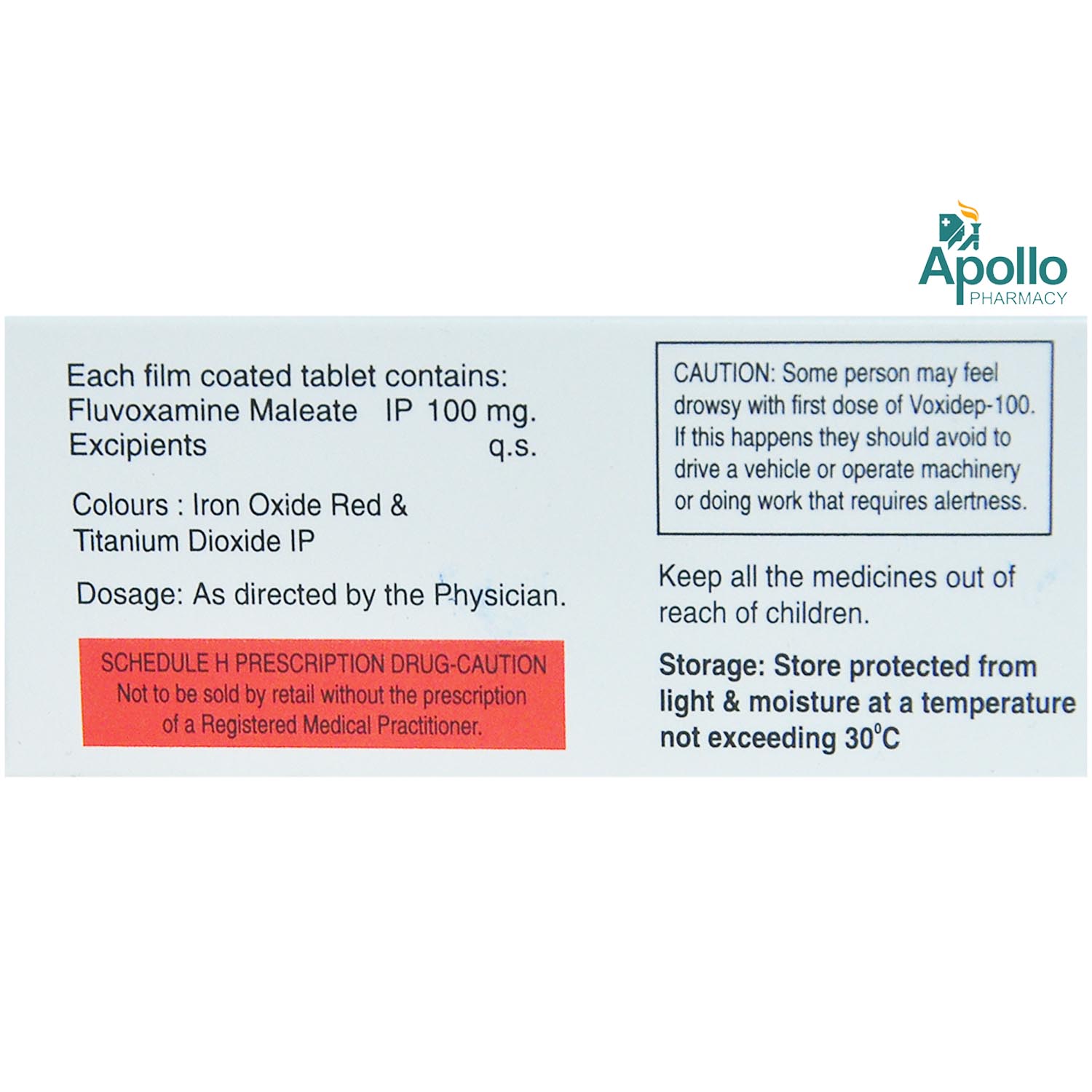 Voxidep 100 Tablet 10's, Pack of 10 TABLETS Voxidep 100 Tablet 10's, Pack of 10 TABLETS