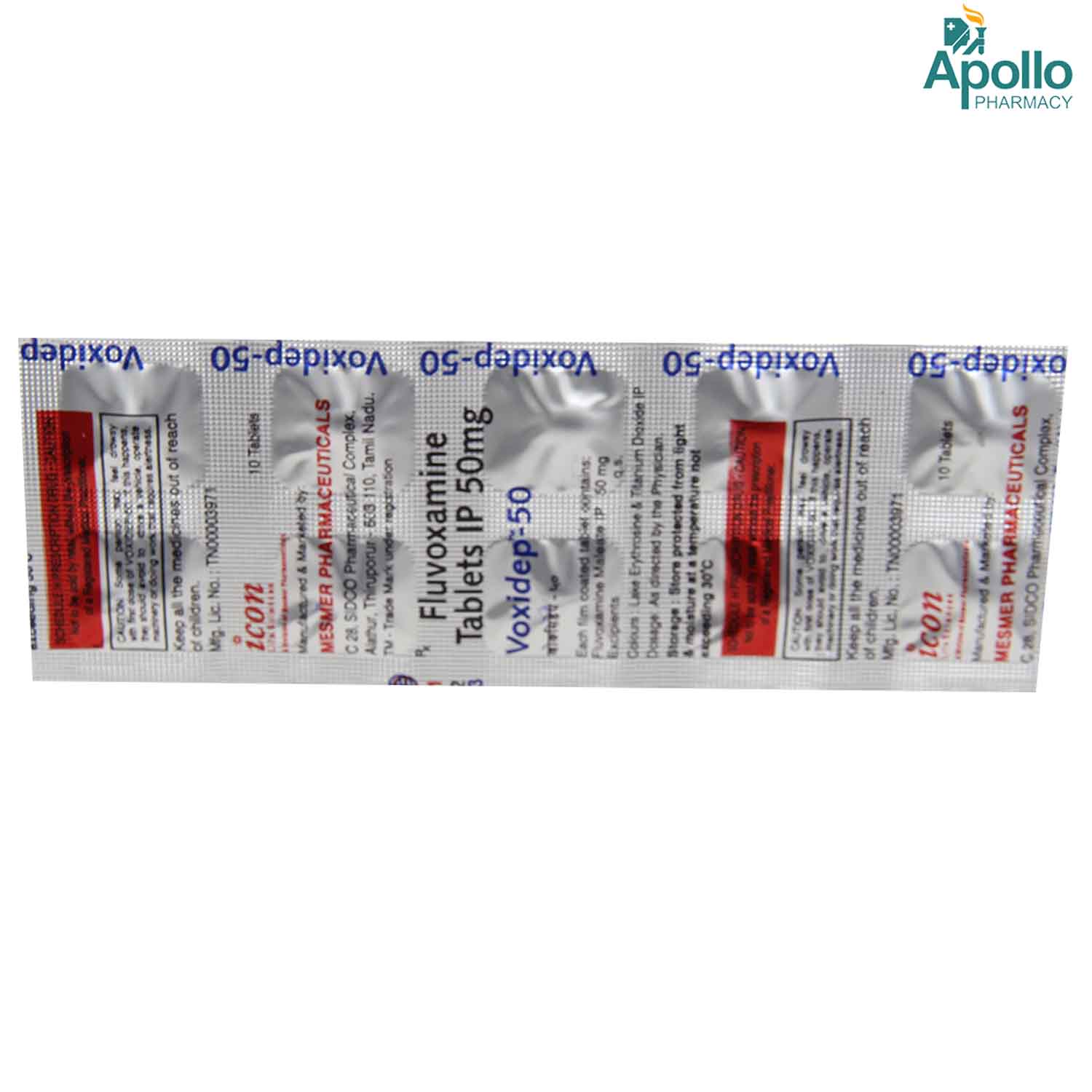 VOXIDEP 50MG TABLET, Pack of 10 TABLETS VOXIDEP 50MG TABLET, Pack of 10 TABLETS