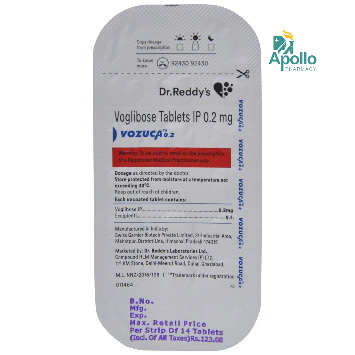 Vozuca-M 0.2 Tablet 15's, Pack of 14 TABLETS Vozuca-M 0.2 Tablet 15's, Pack of 14 TABLETS