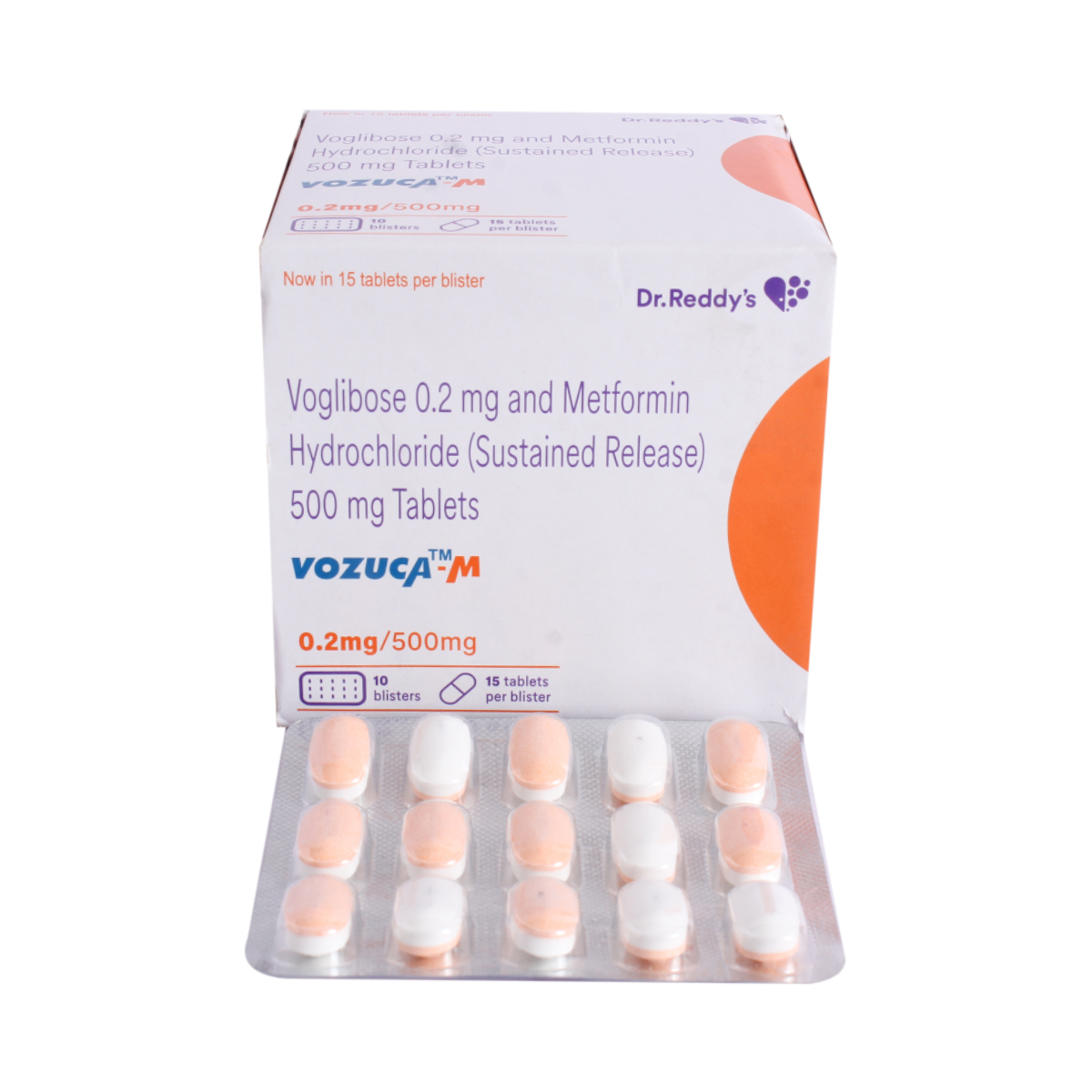 Vozuca-M 0.2 mg/500 mg Tablet 15's, Pack of 15 TABLETS Vozuca-M 0.2 mg/500 mg Tablet 15's, Pack of 15 TABLETS
