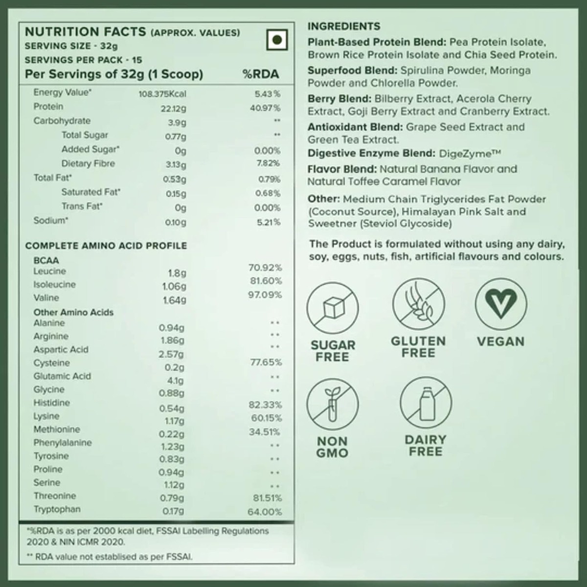 Wellbeing Nutrition Plant Protein British Banoffee Pie Flavour Powder, 500 gm, Pack of 1 Wellbeing Nutrition Plant Protein British Banoffee Pie Flavour Powder, 500 gm, Pack of 1