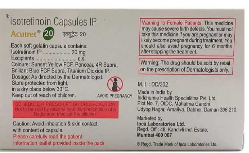 Acutret 20 Capsule 10's, Pack of 10 CAPSULES Acutret 20 Capsule 10's, Pack of 10 CAPSULES