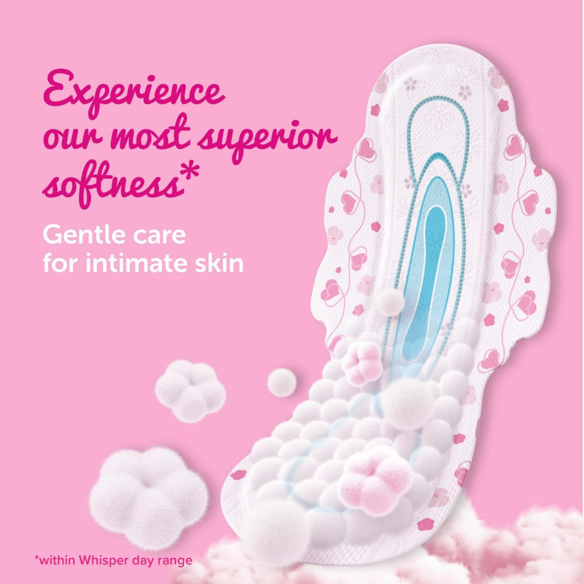 Whisper Ultra Skin Love Soft Sanitary Pads for Women XL, 44 Count, Pack of 1 Whisper Ultra Skin Love Soft Sanitary Pads for Women XL, 44 Count, Pack of 1