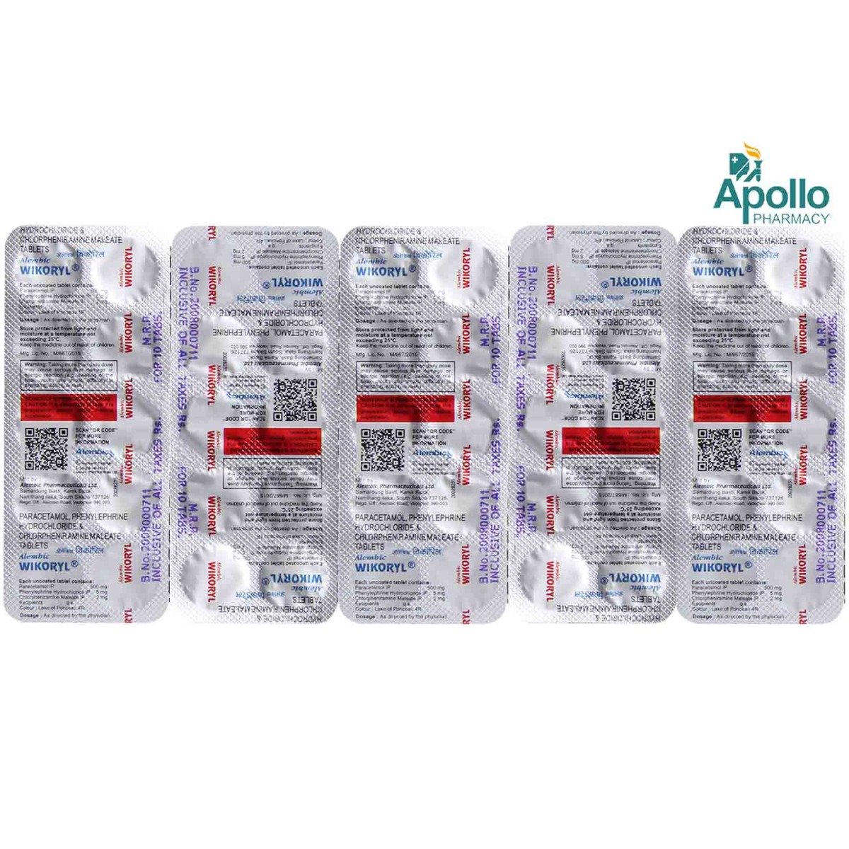 Wikoryl Tablet 10's, Pack of 10 Wikoryl Tablet 10's, Pack of 10