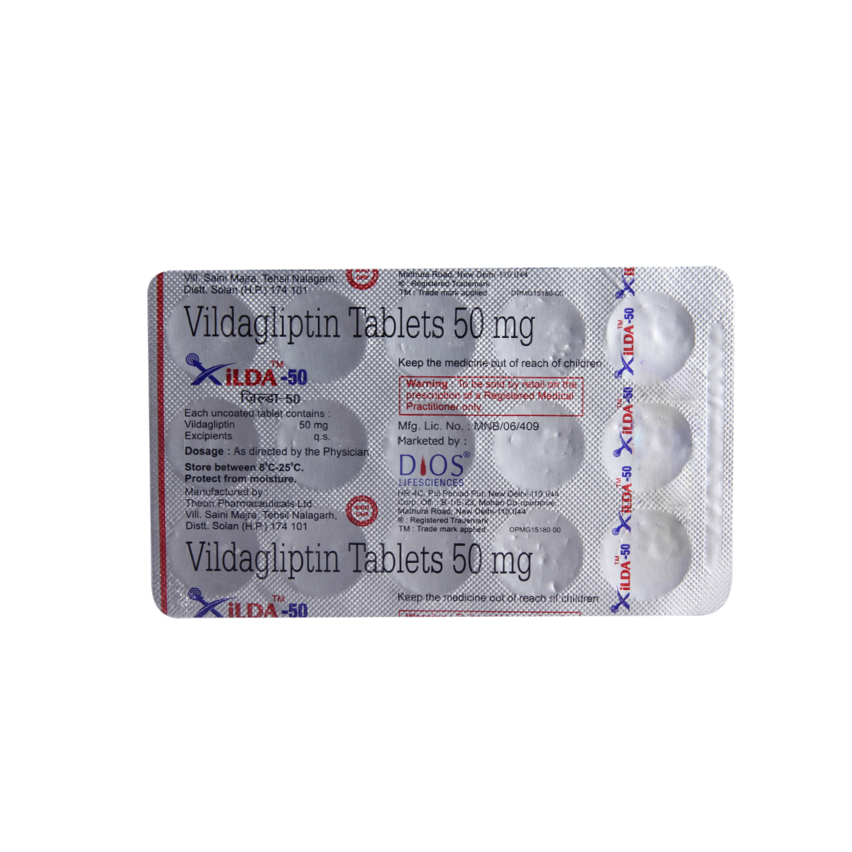 Xilda-50mg Tablet 15's, Pack of 15 TabletS Xilda-50mg Tablet 15's, Pack of 15 TabletS