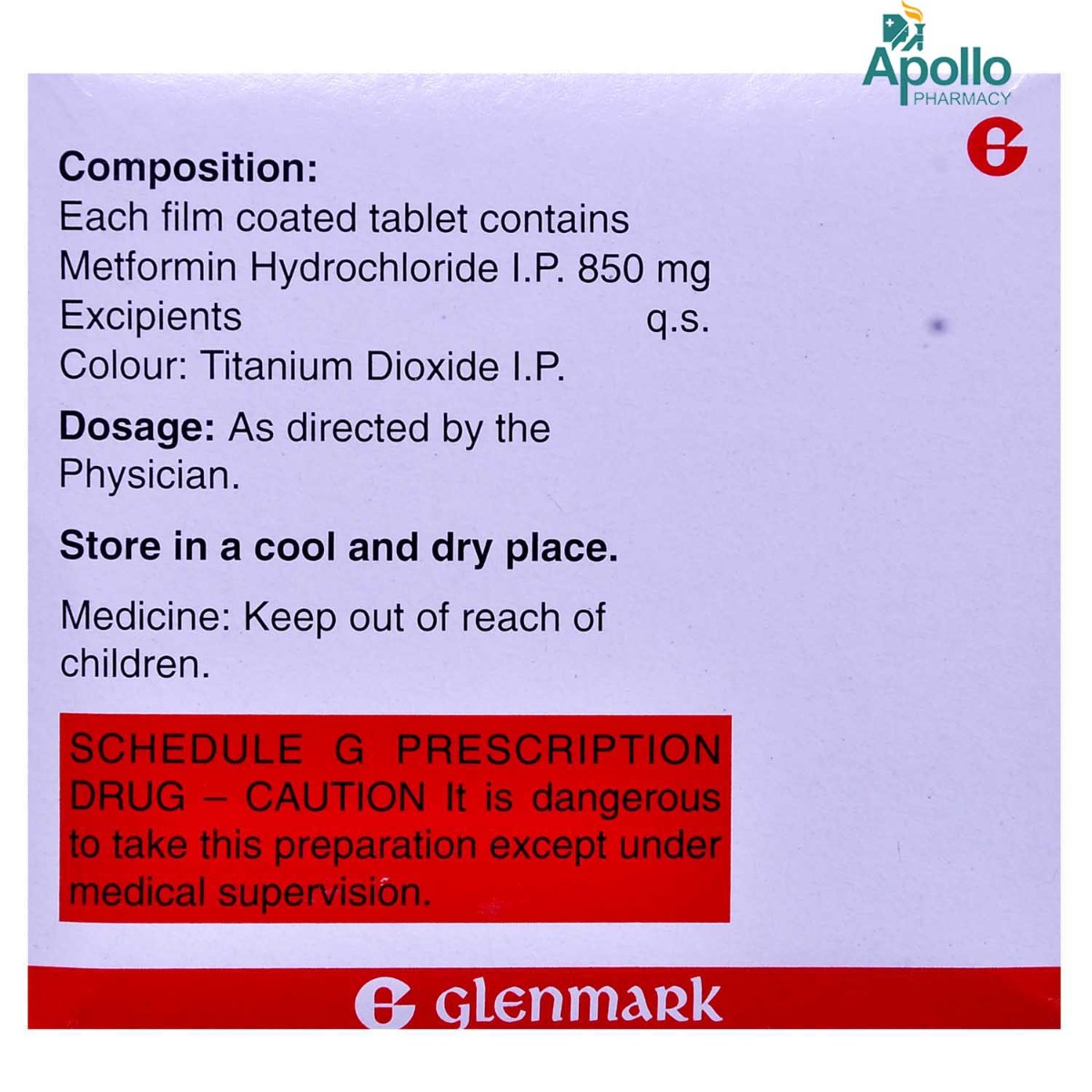 XMET 850MG TABLET, Pack of 15 TABLETS XMET 850MG TABLET, Pack of 15 TABLETS