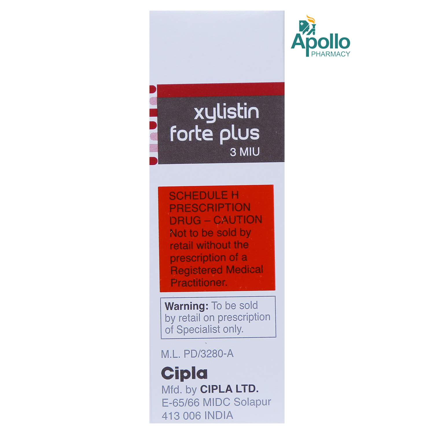 Xylistin Forte Plus Injection 10 ml, Pack of 1 INJECTION Xylistin Forte Plus Injection 10 ml, Pack of 1 INJECTION
