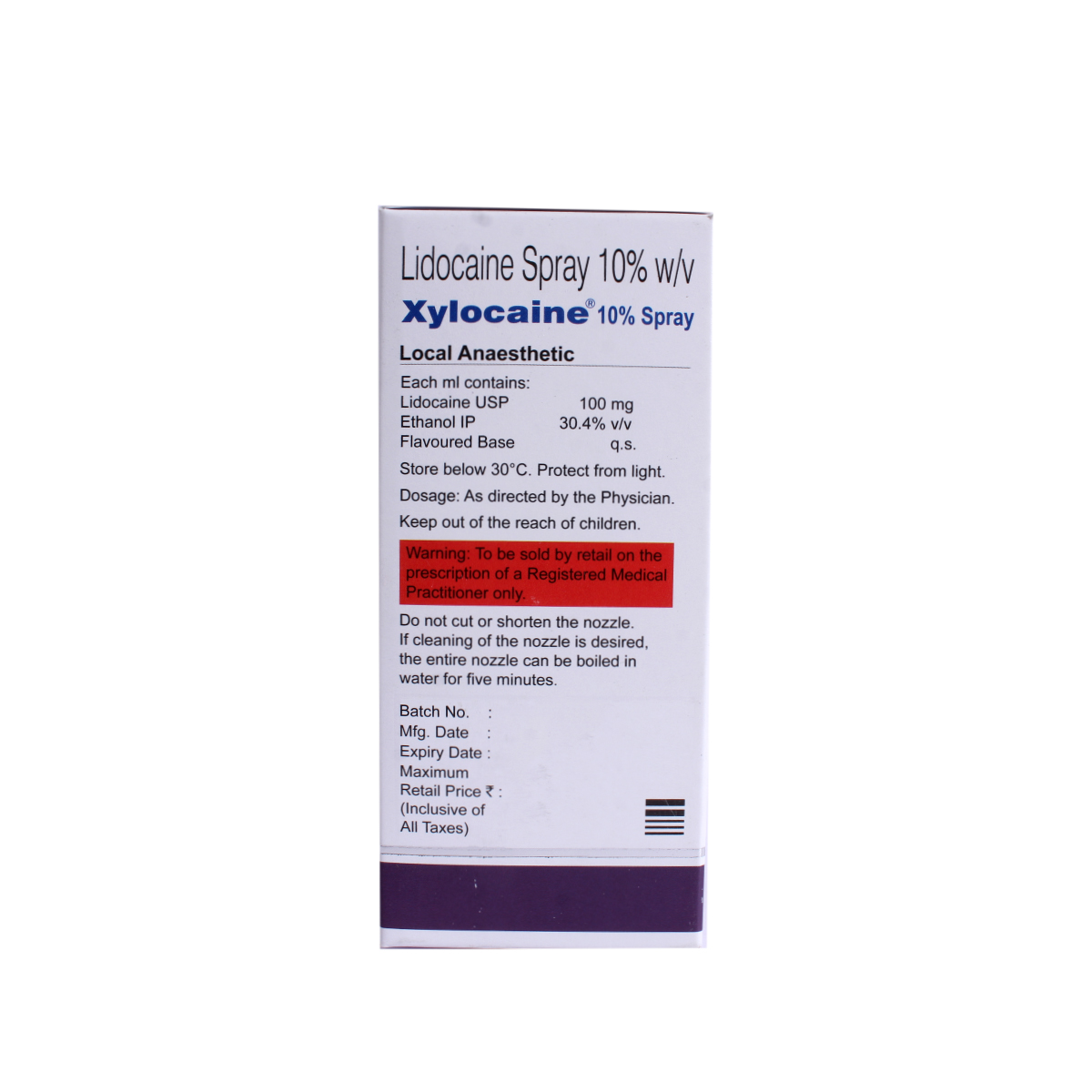 Xylocaine 10% Spray 50 ml, Pack of 1 SPRAY Xylocaine 10% Spray 50 ml, Pack of 1 SPRAY