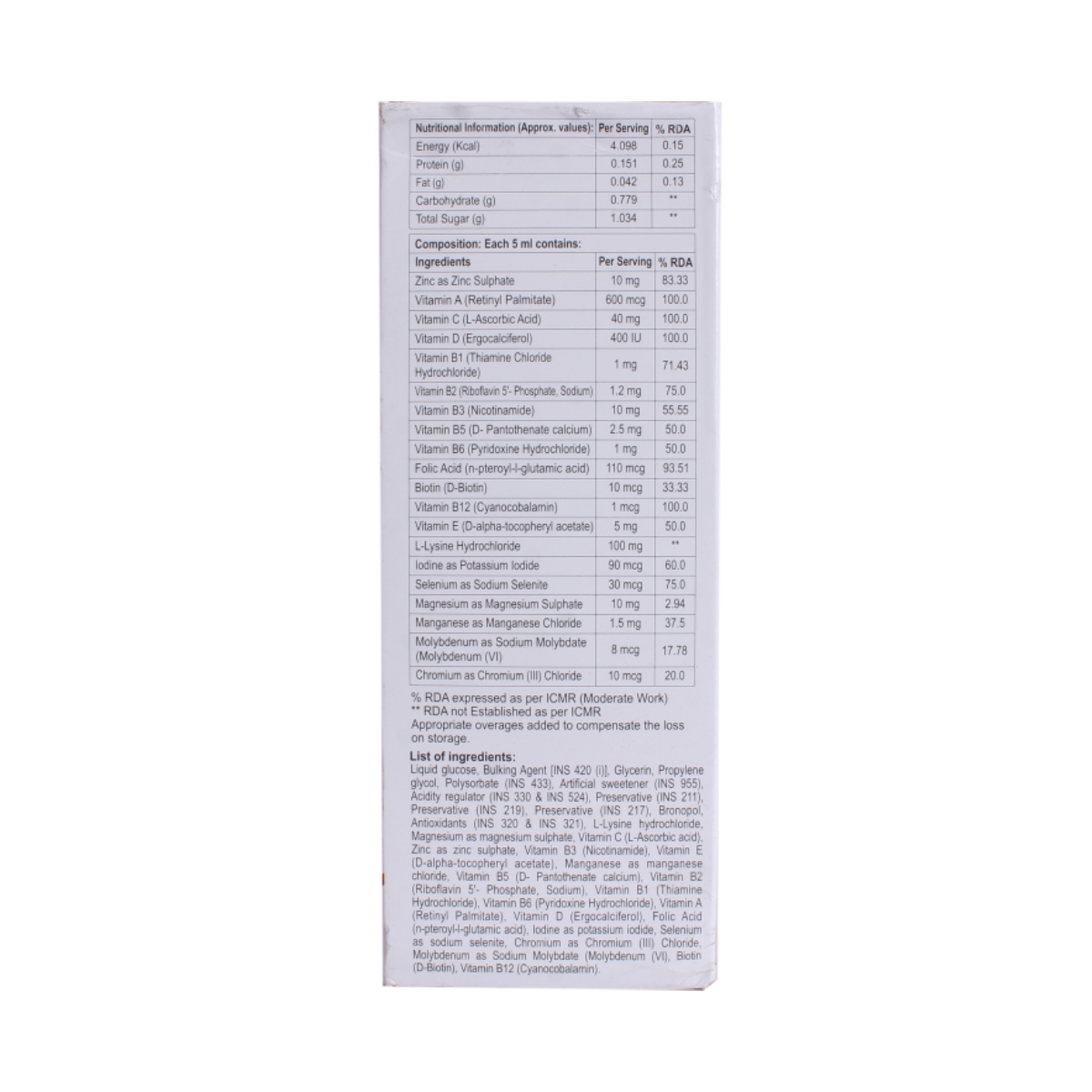 Zac-D Plus Syrup 200 ml, Pack of 1 Zac-D Plus Syrup 200 ml, Pack of 1