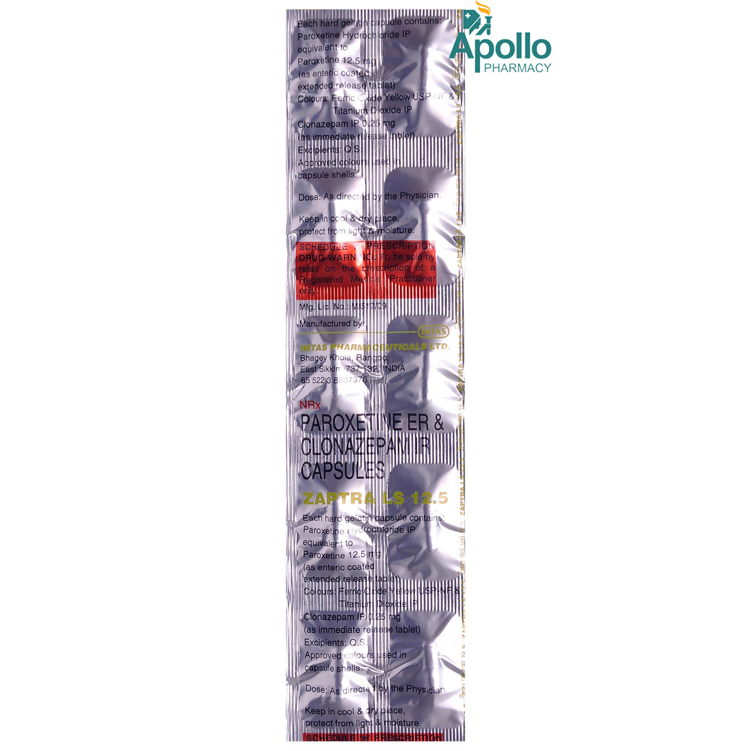 Zaptra LS 12.5 Capsule 10's, Pack of 10 Zaptra LS 12.5 Capsule 10's, Pack of 10