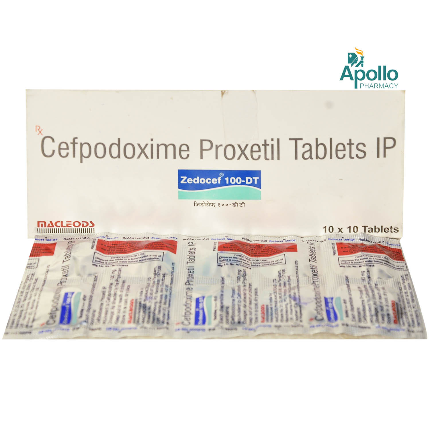 Zedocef Dt 100 mg Tablet 10's, Pack of 10 TABLETS Zedocef Dt 100 mg Tablet 10's, Pack of 10 TABLETS