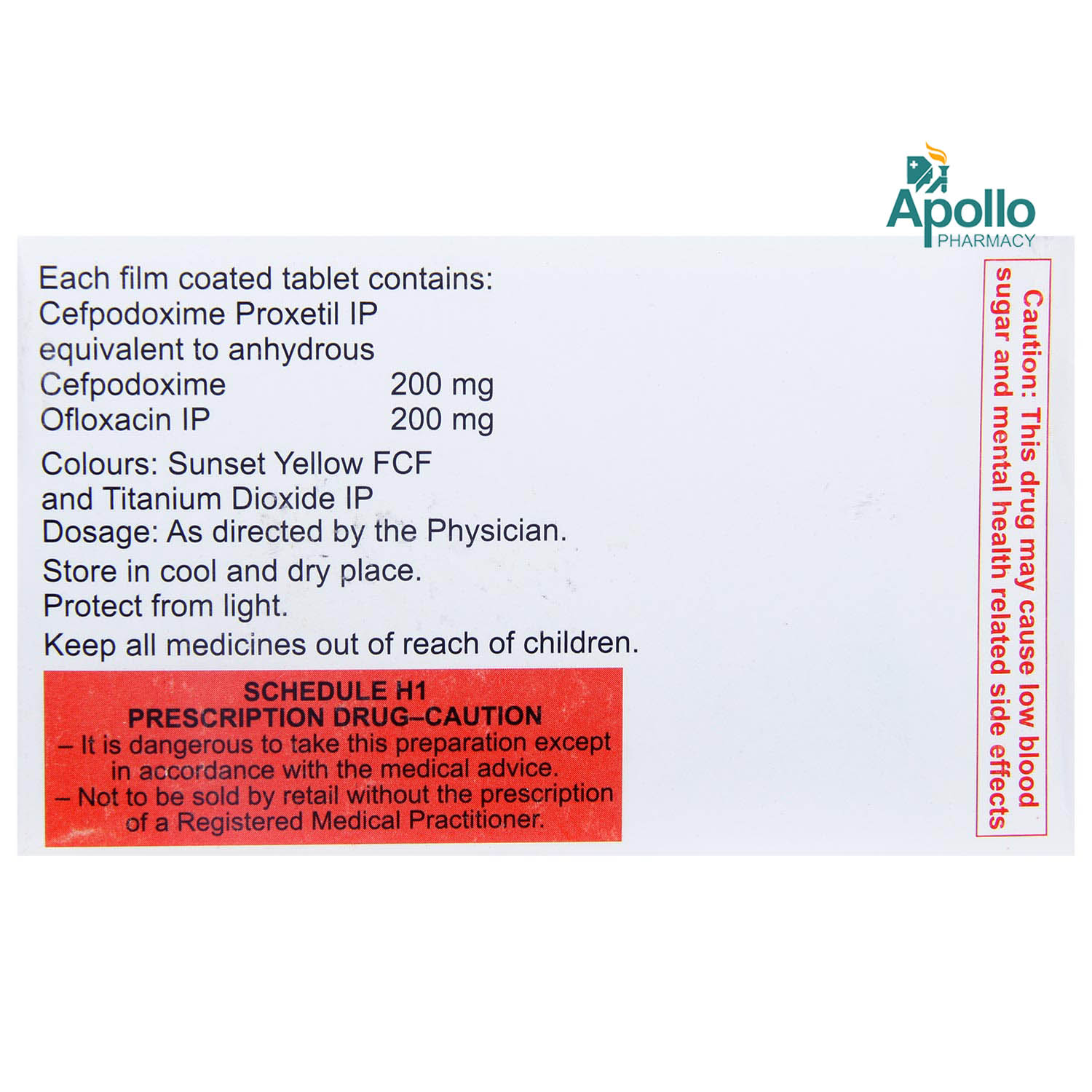 Zedocef O 200 Tablet 10's, Pack of 10 TABLETS Zedocef O 200 Tablet 10's, Pack of 10 TABLETS