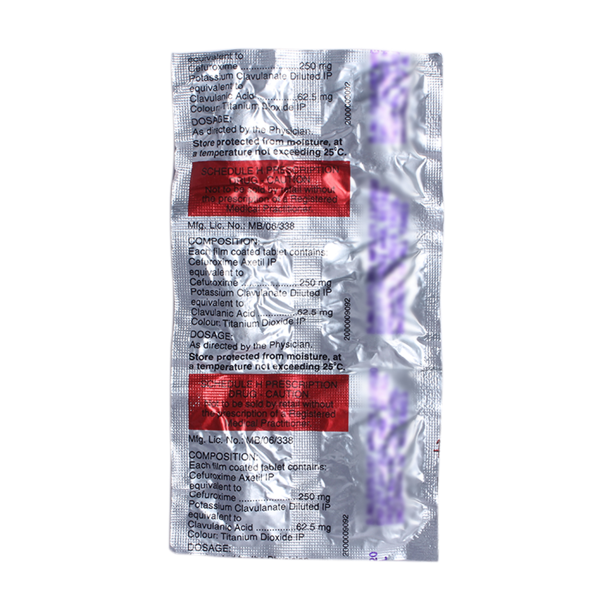 ZEFU CV 250MG TABLET, 6's, Pack of 6 TabletS ZEFU CV 250MG TABLET, 6's, Pack of 6 TabletS