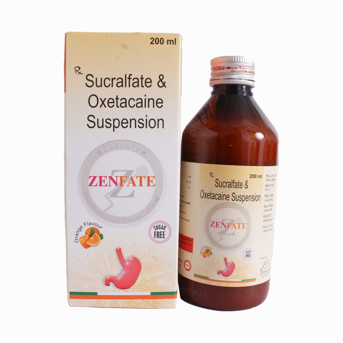 Zenfate Sugar Free Orange Suspension 200 ml, Pack of 1 Zenfate Sugar Free Orange Suspension 200 ml, Pack of 1
