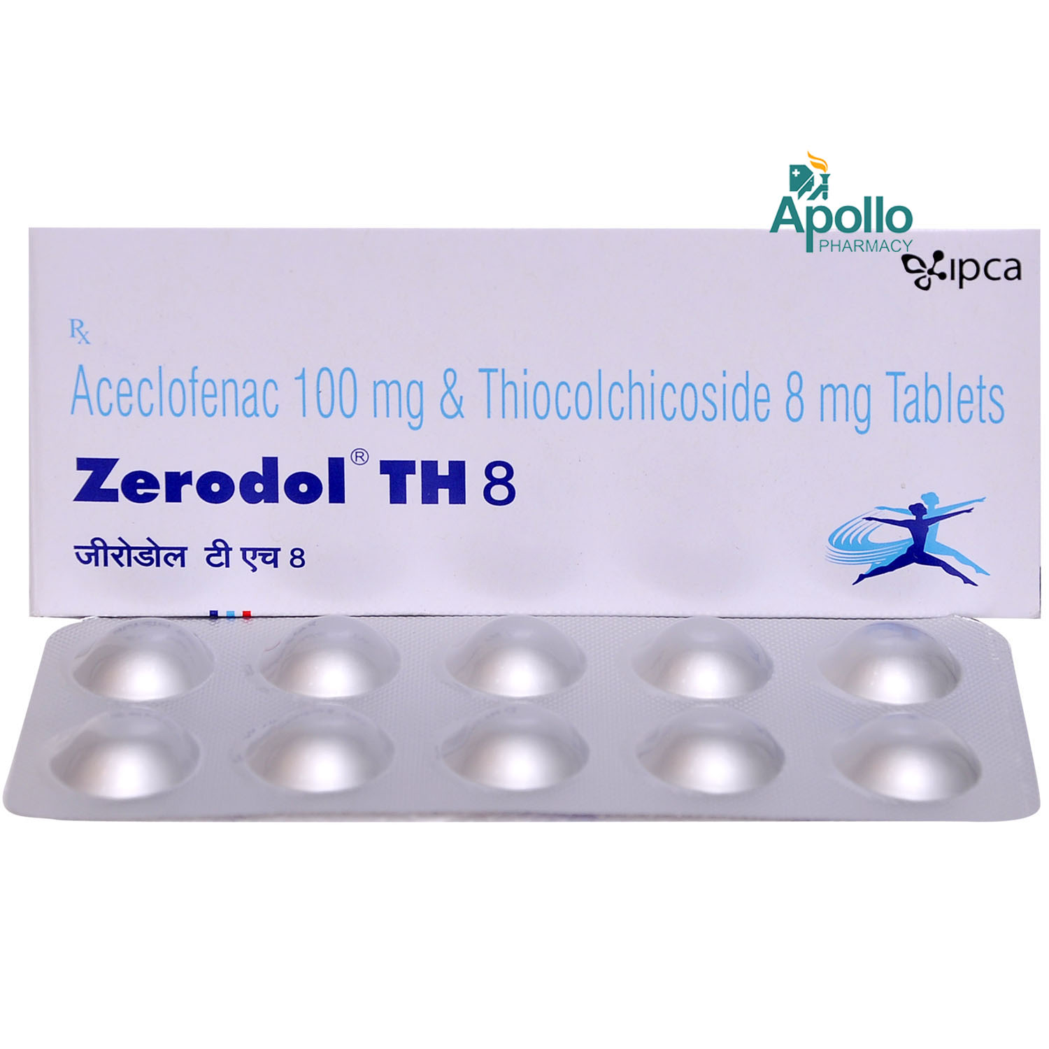 Zerodol TH 8 Tablet 10's, Pack of 10 Zerodol TH 8 Tablet 10's, Pack of 10