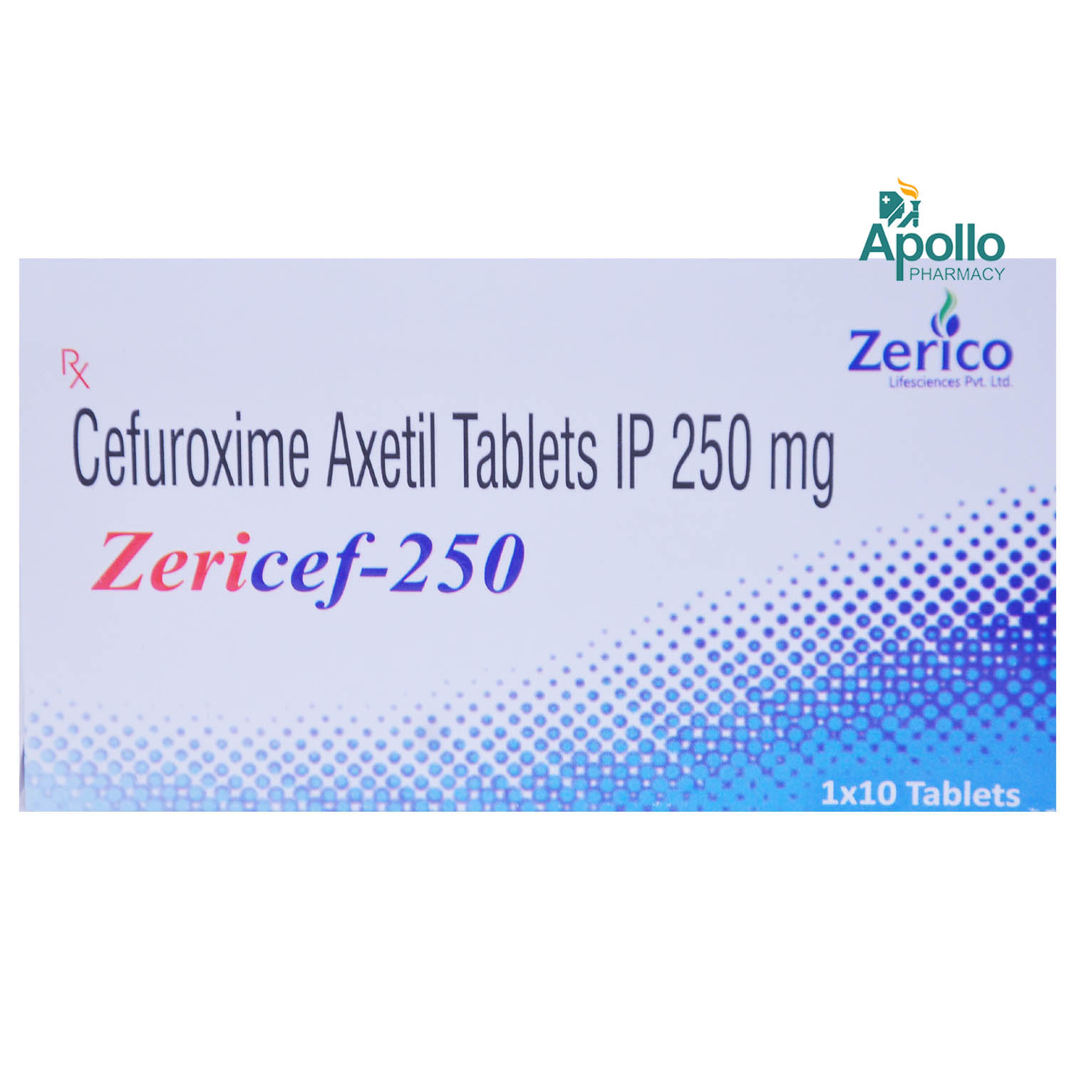 Zericef-250 Tablet 10's, Pack of 10 TabletS Zericef-250 Tablet 10's, Pack of 10 TabletS