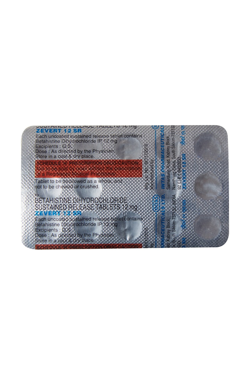 Zevert SR 12 Tablet 14's, Pack of 14 TABLETS Zevert SR 12 Tablet 14's, Pack of 14 TABLETS