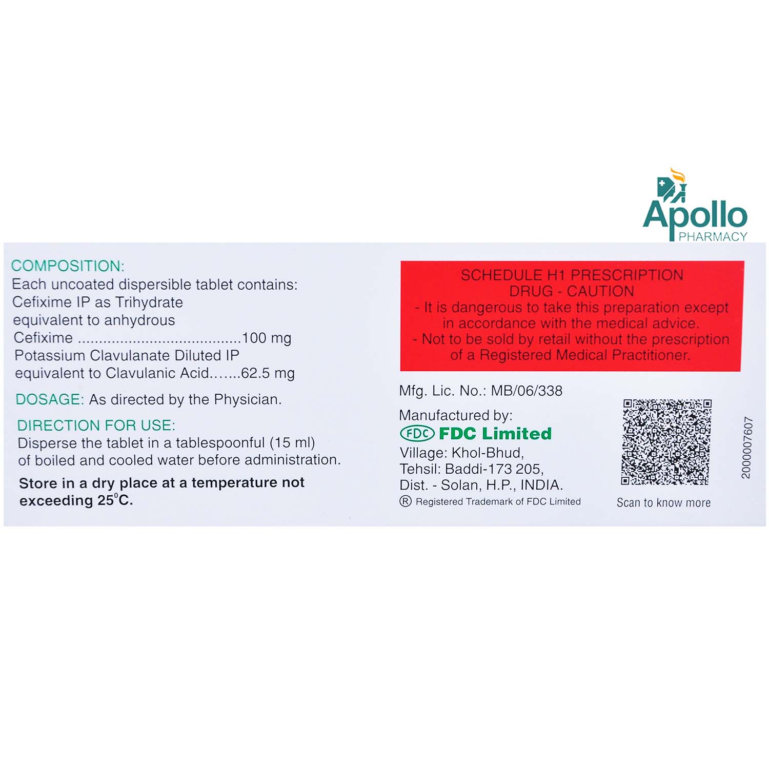 Zifi CV 100 DT Tablet 10's, Pack of 10 TABLETS Zifi CV 100 DT Tablet 10's, Pack of 10 TABLETS