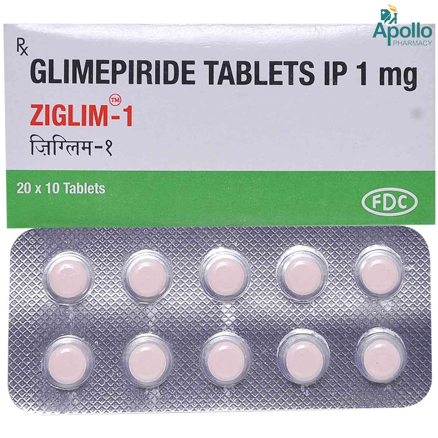 ZIGLIM 1MG TABLET, Pack of 10 TABLETS ZIGLIM 1MG TABLET, Pack of 10 TABLETS