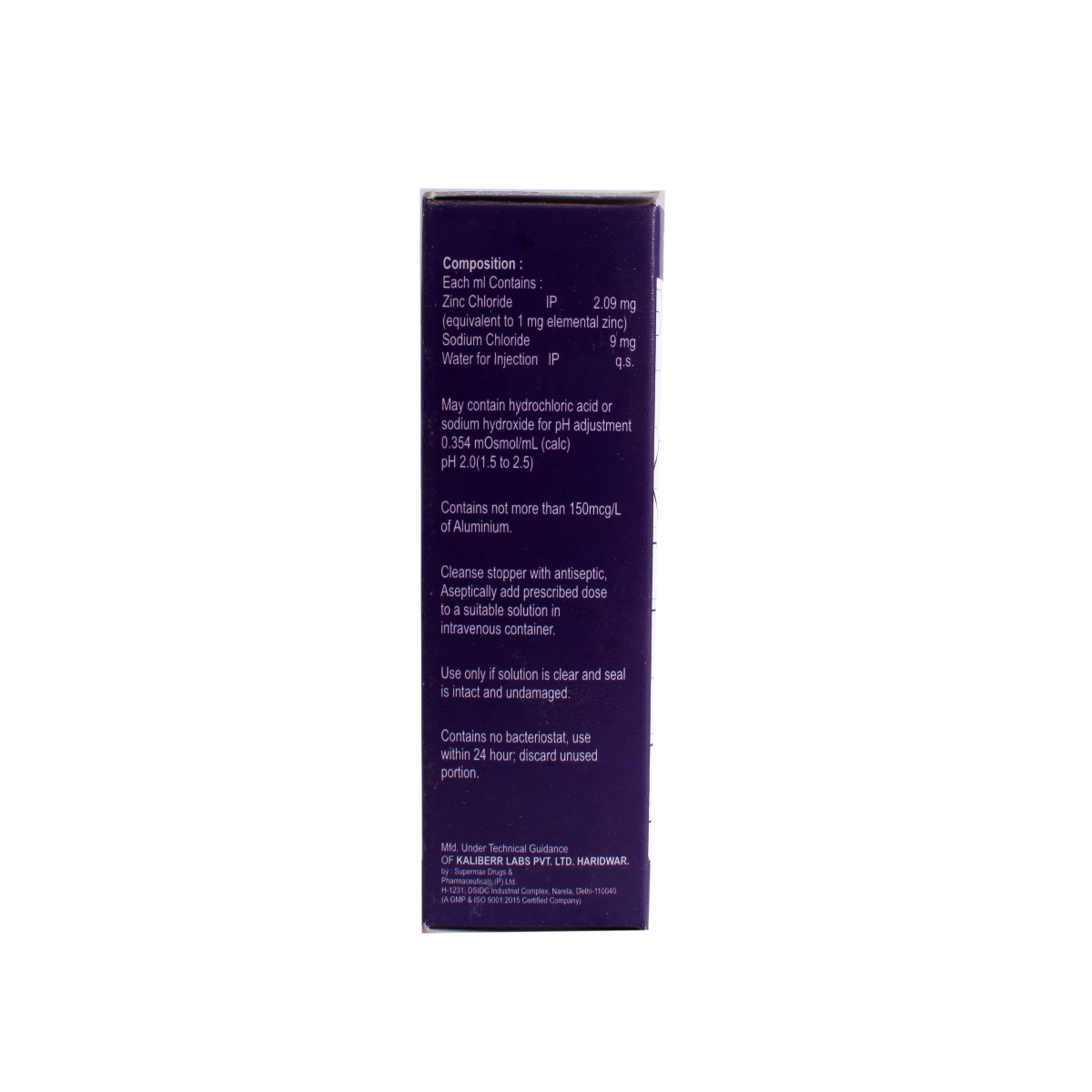 Zincshot 1 mg Injection 10 ml, Pack of 1 INJECTION Zincshot 1 mg Injection 10 ml, Pack of 1 INJECTION