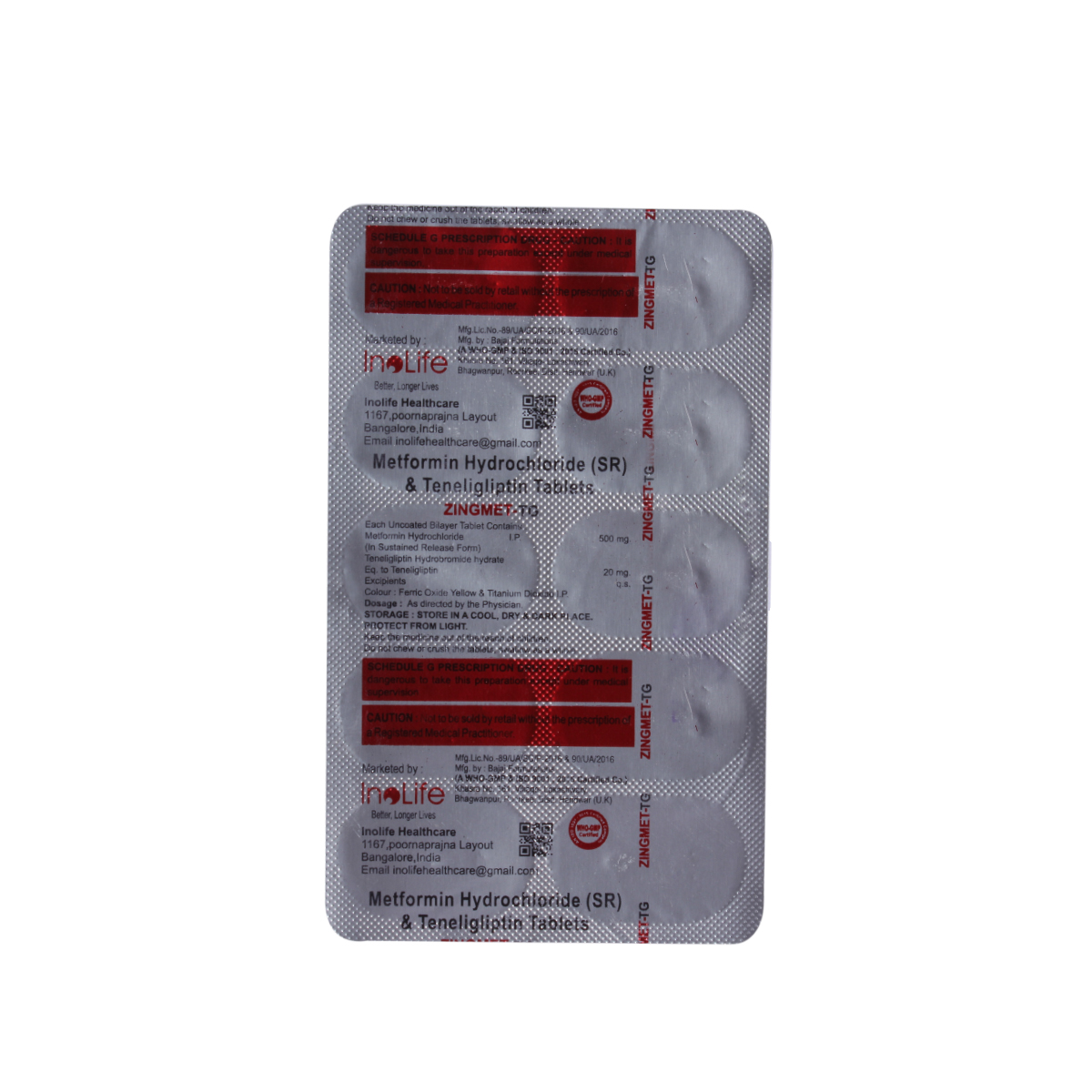 Zingmet-TG 500/20 Tablet 10's, Pack of 10 TABLETS Zingmet-TG 500/20 Tablet 10's, Pack of 10 TABLETS