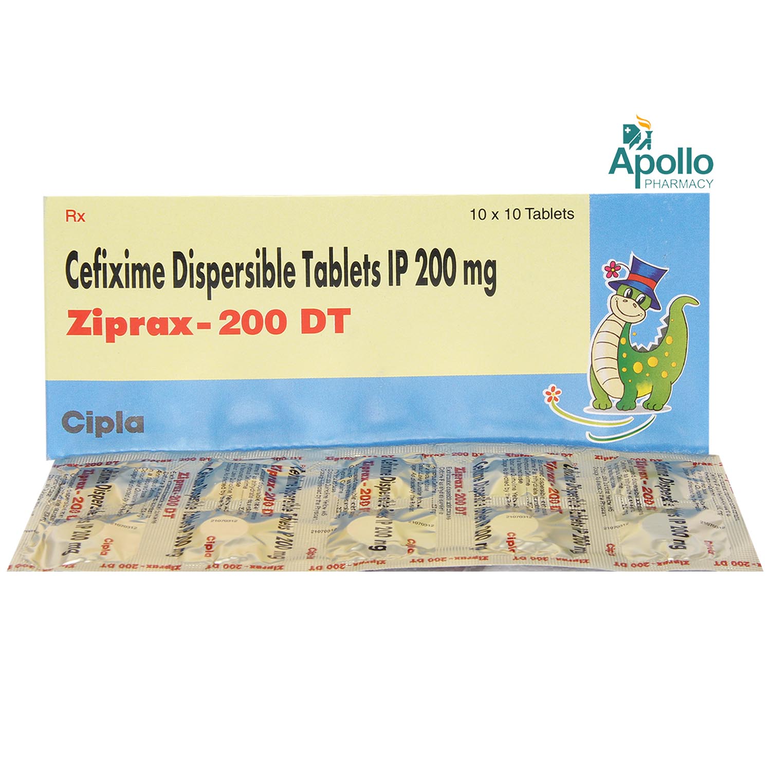 Ziprax 200 DT Tablet 10's, Pack of 10 TABLET DTS Ziprax 200 DT Tablet 10's, Pack of 10 TABLET DTS